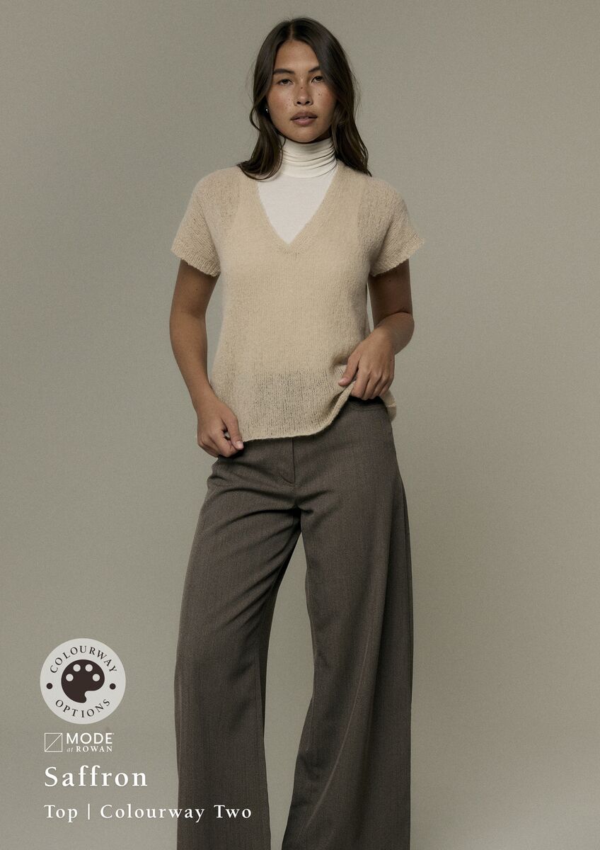 SAFFRON TOP | MODE at ROWAN | ALPACA HAZE