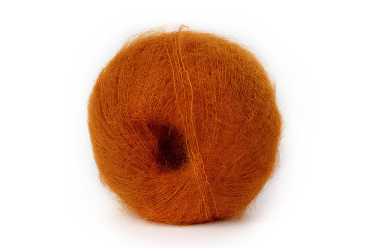 Lana Gatto Silk Mohair Premium-Strickgarn aus 75% Super Kid Mohair und 25% Seide, federleichtes Luxusgarn Made in Italy für Pullover, Cardigans, Schals, Tücher, Winteraccessoires, Damenmode und exklusive Strick- und Häkelprojekte