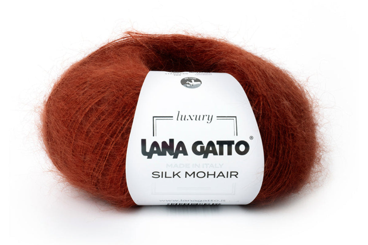 Premium Mohair-Seide-Garn Lana Gatto Silk Mohair für Stricken und Häkeln von Damenmode, Winterpullovern, Strickjacken, Accessoires und luxuriöser Handmade Fashion