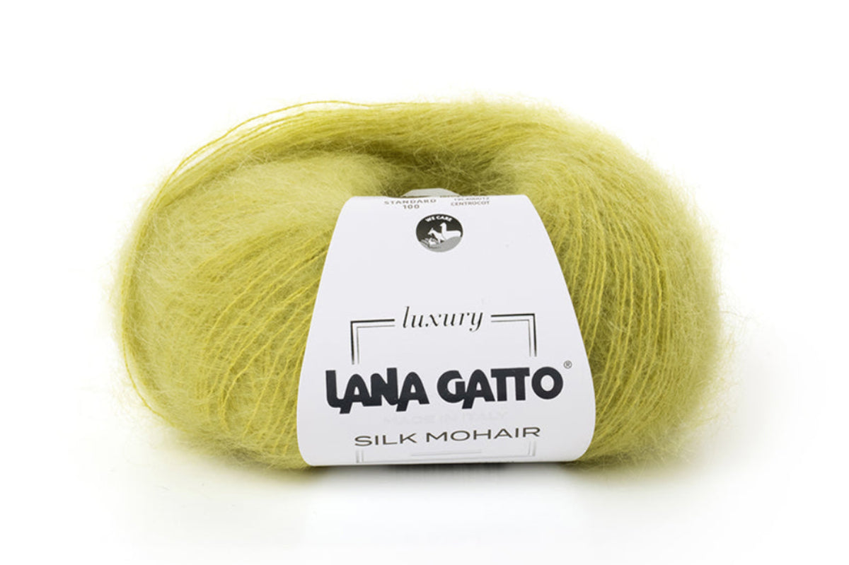 Lana Gatto Silk Mohair hochwertiges Naturgarn Made in Italy für elegante Damenmode, Strickjacken und exklusive Designer-Projekte. 25 g | 212 m