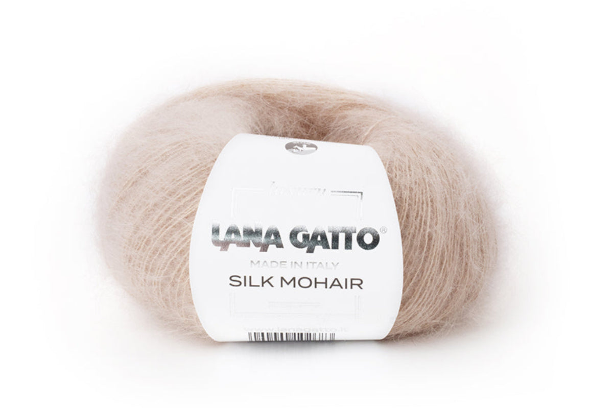 Premium Mohair-Seide-Wolle Lana Gatto Silk Mohair für Winterpullover, Cardigans, Schals und hochwertige Handmade Fashion