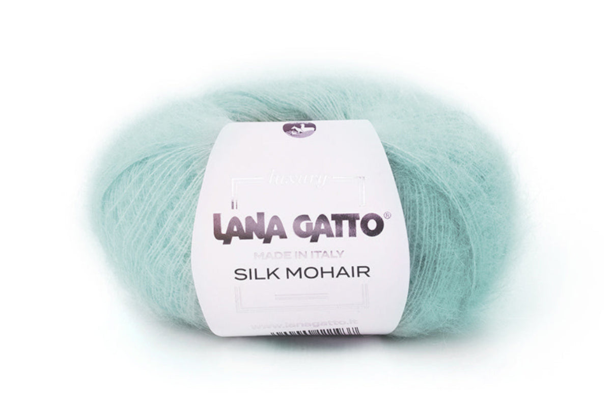 Italienisches Premium-Garn Lana Gatto Silk Mohair für Winterpullover, Damenmode, Accessoires und hochwertige Strickprojekte aus Naturfasern