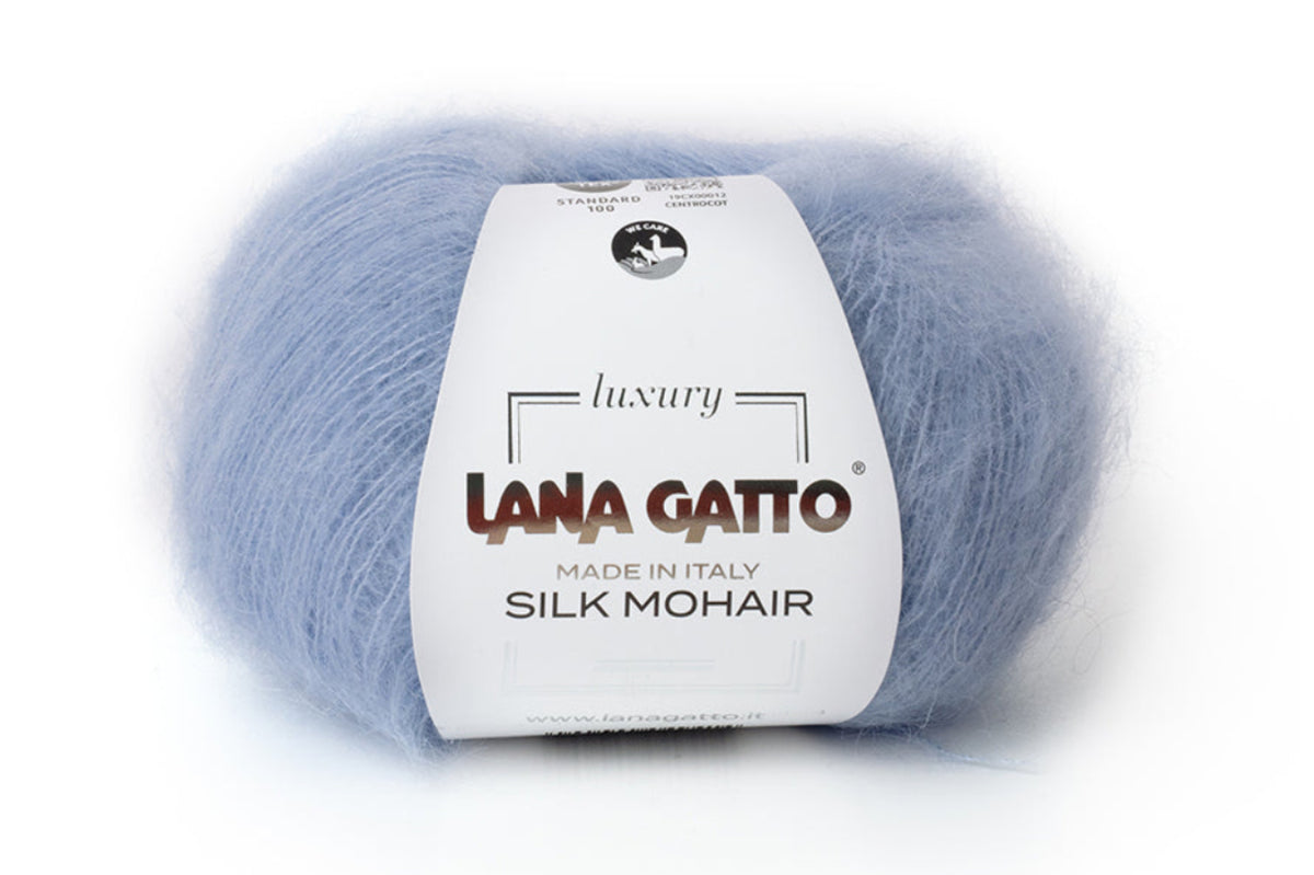 Luxuriöse Mohair-Seide-Mischung Lana Gatto Silk Mohair für elegante Strickmode und Accessoires
