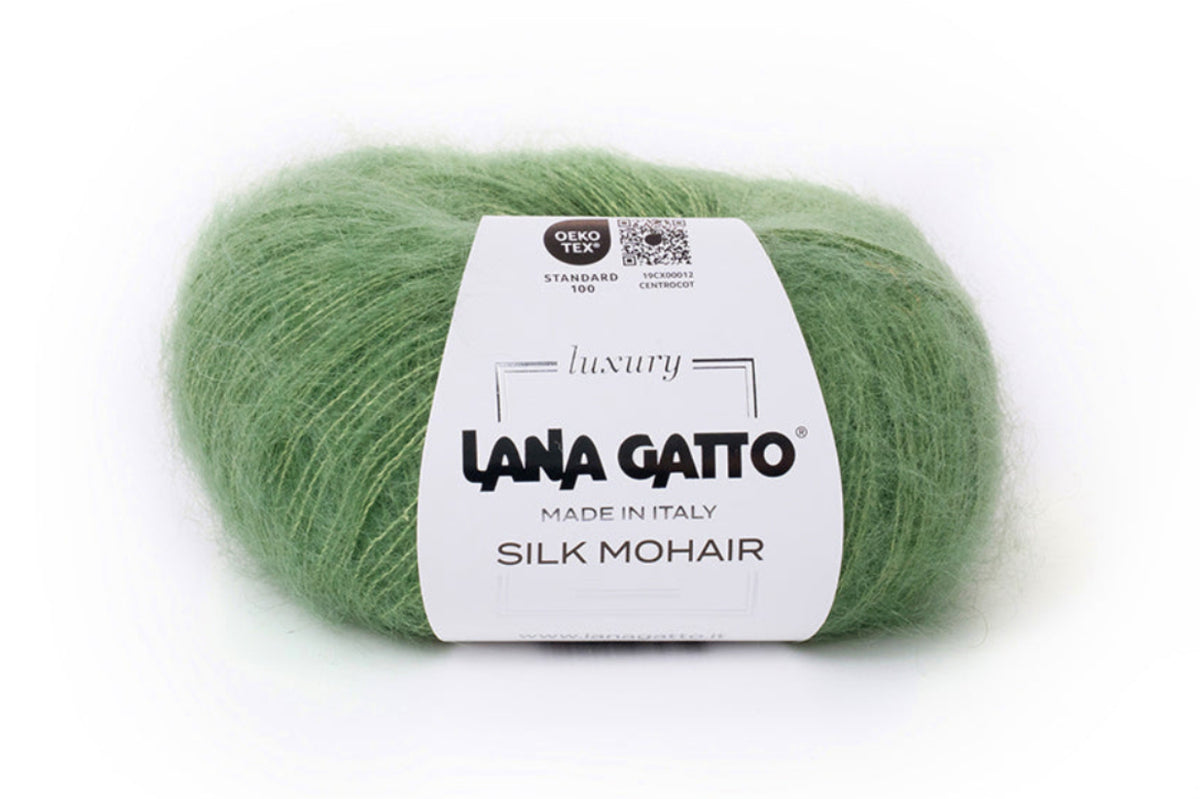Italienisches Mohairgarn Lana Gatto Silk Mohair für leichte Pullover, Strickjacken und exklusive Handmade Fashion