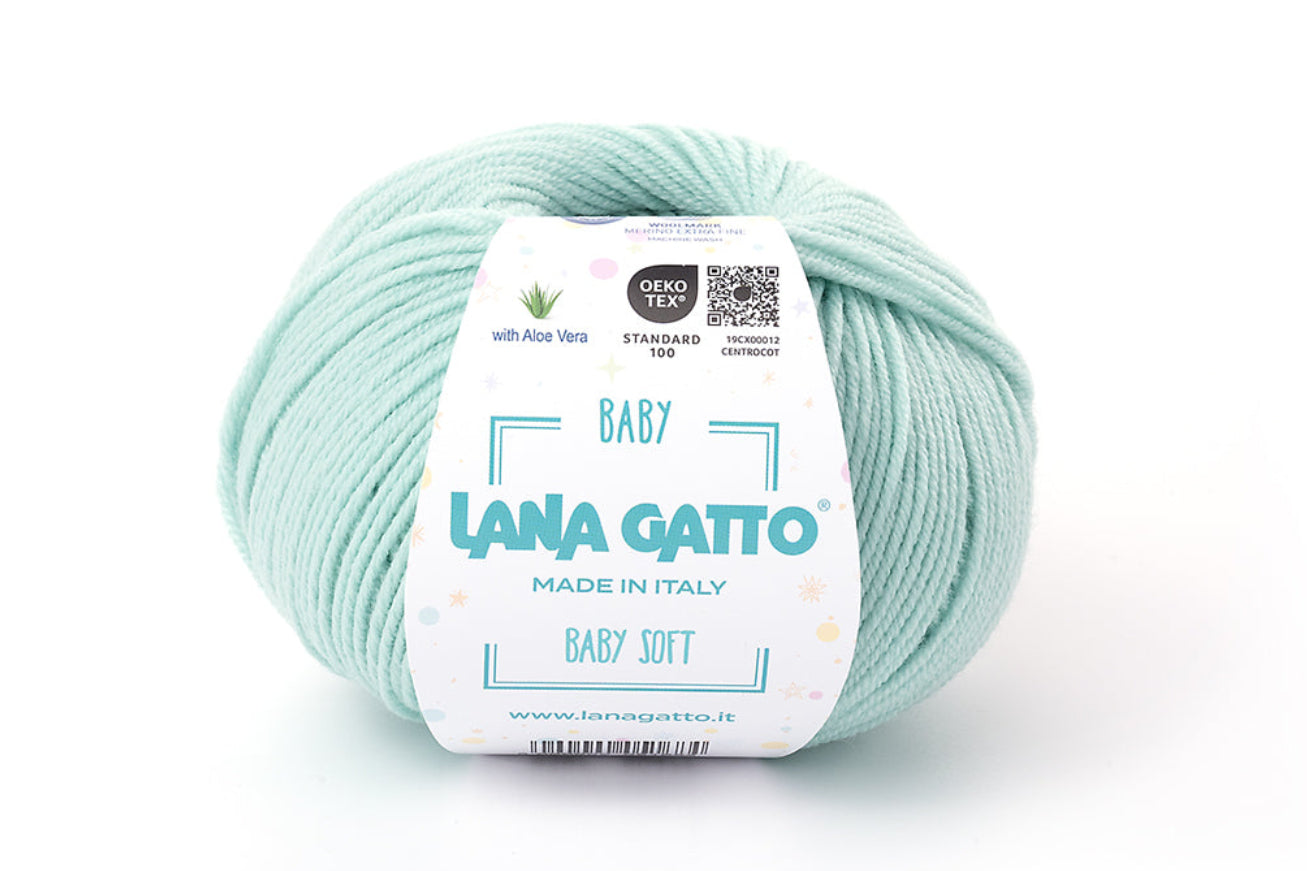 Hochwertiges Lana Gatto Baby Soft Strickgarn mit LAUFLÄNGE 50 g | 170 m, besonders weiche Merinowolle für Neugeborene, Babymode, Kinderbekleidung und Accessoires