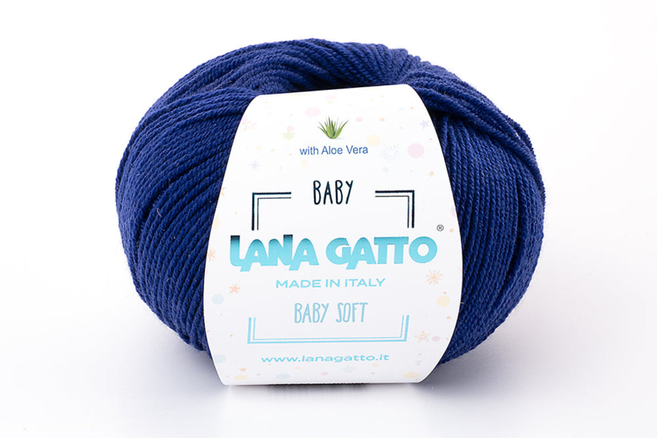 Lana Gatto Baby Soft Luxus-Merinogarn aus 100% Extrafine Merino Wool mit Aloe Vera Veredelung, hochwertiges italienisches Babygarn für Neugeborene, Babykleidung, Babydecken, Strampler, Kinderkleidung und exklusive Handarbeitsprojekte, Made in Italy