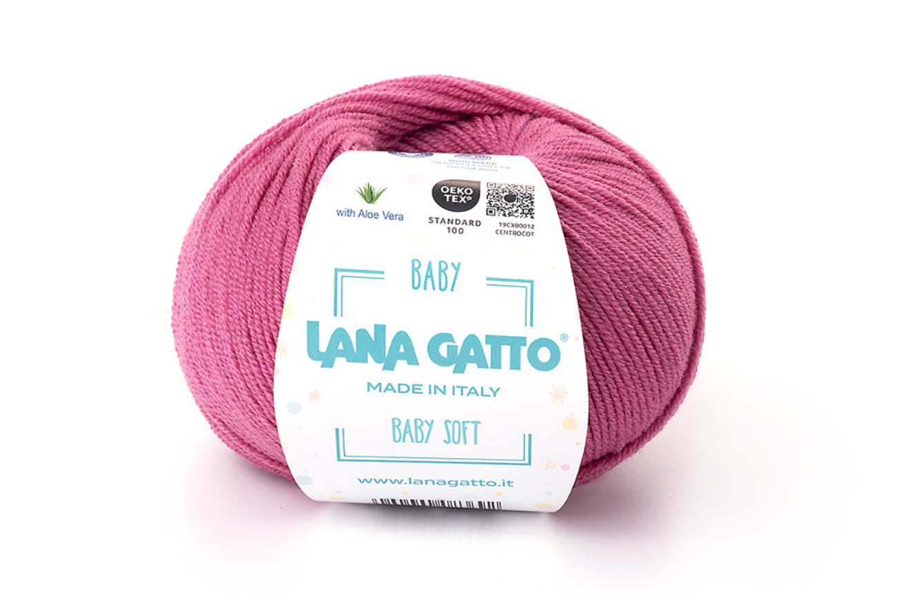Lana Gatto Baby Soft Premium-Garn für Babystrampler, Babydecken, Kinderpullover und Babymützen, besonders weich, pflegeleicht und maschinenwaschbar