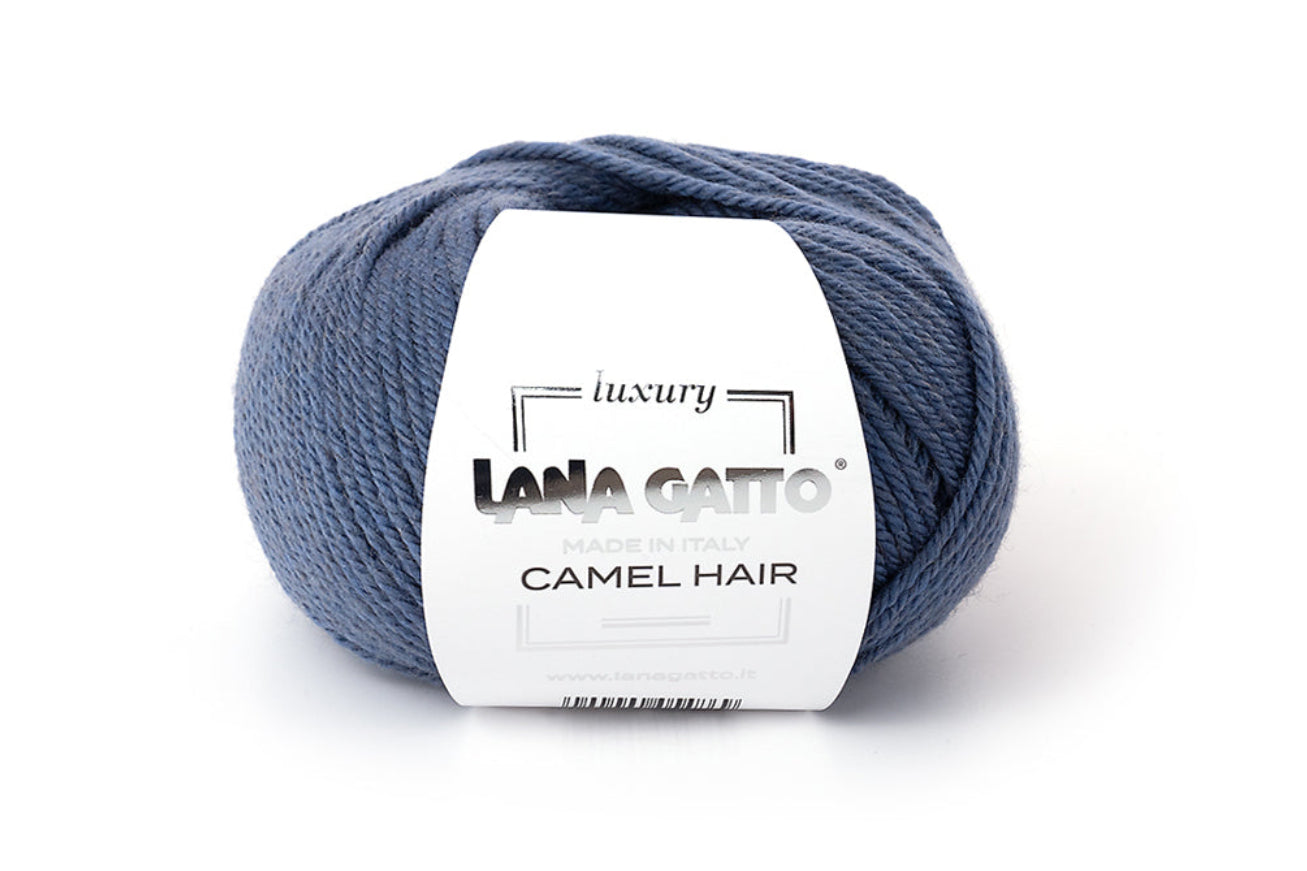 Lana Gatto Camel Hair Premium-Strickgarn aus 60% Extrafine Merino Wool und 40% Camel, hochwertiges italienisches Naturgarn für Winterpullover, Cardigans, Schals, Mützen, Kinderkleidung und exklusive Strickprojekte, Made in Italy