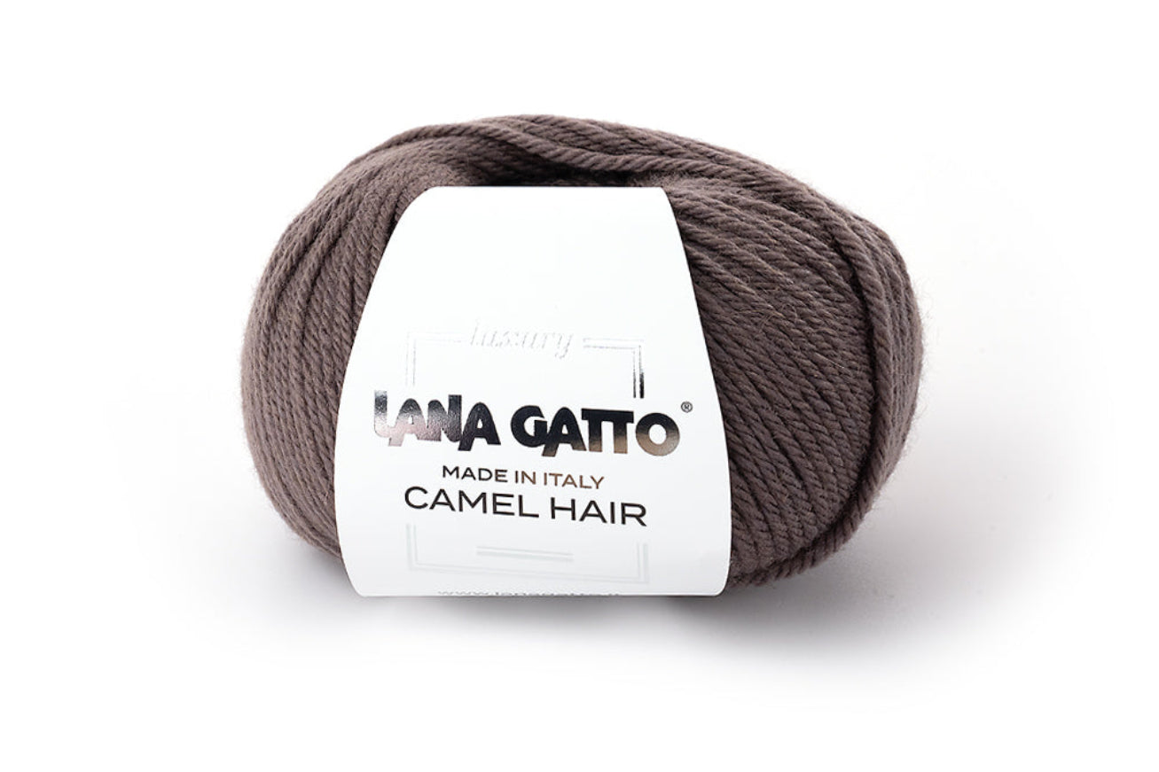 Hochwertiges Lana Gatto Camel Hair Strickgarn aus Extrafine Merino Wool und Camel Hair für Winterpullover, Strickjacken, Schals, Handschuhe und moderne Designer-Strickmode