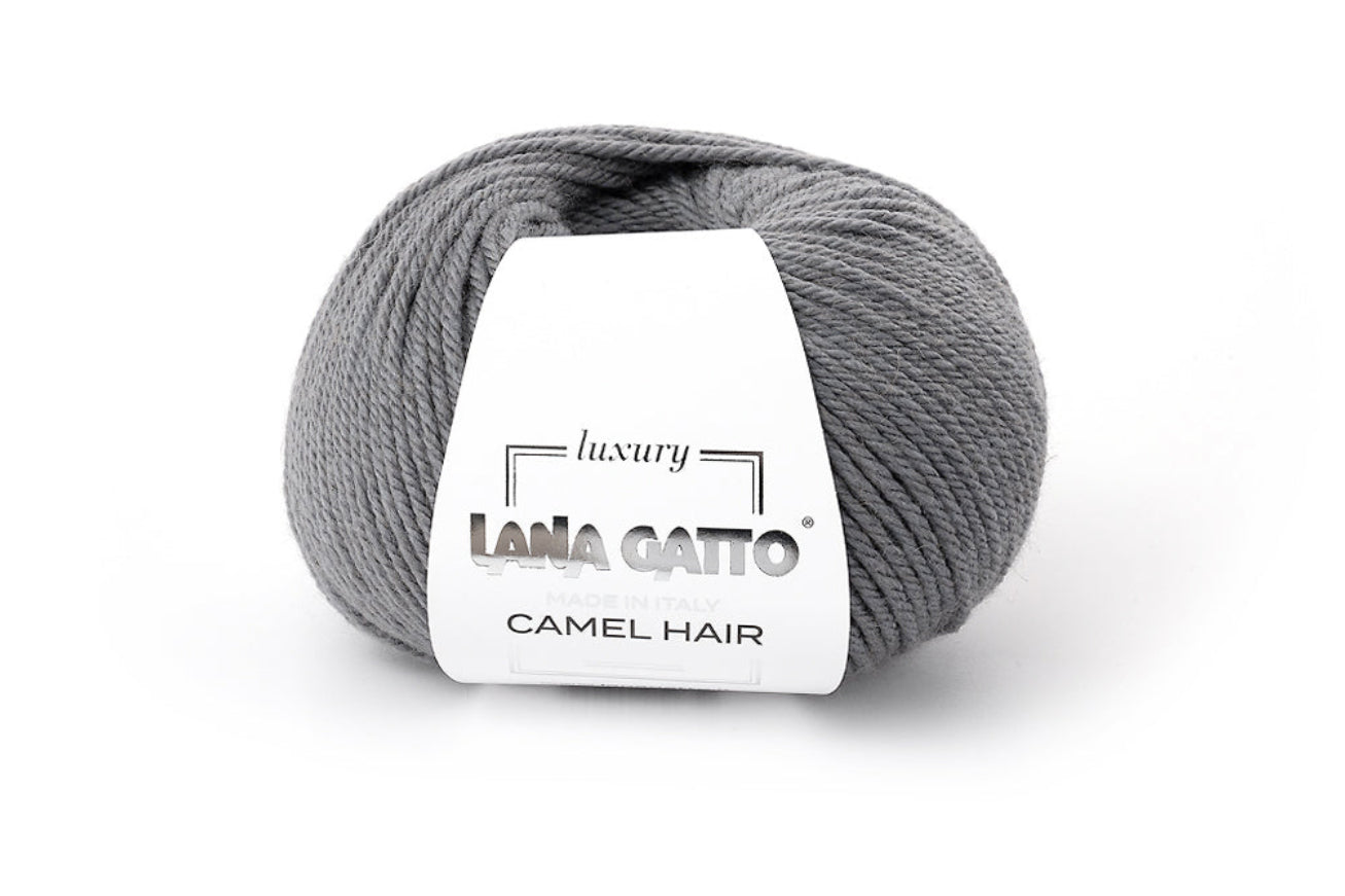 Merino-Kamelhaar-Garn Lana Gatto Camel Hair mit NADELSTÄRKE 4–4,5 mm, ideales Strickgarn für Wintermode, Freizeitbekleidung, Accessoires und langlebige Strickprojekte