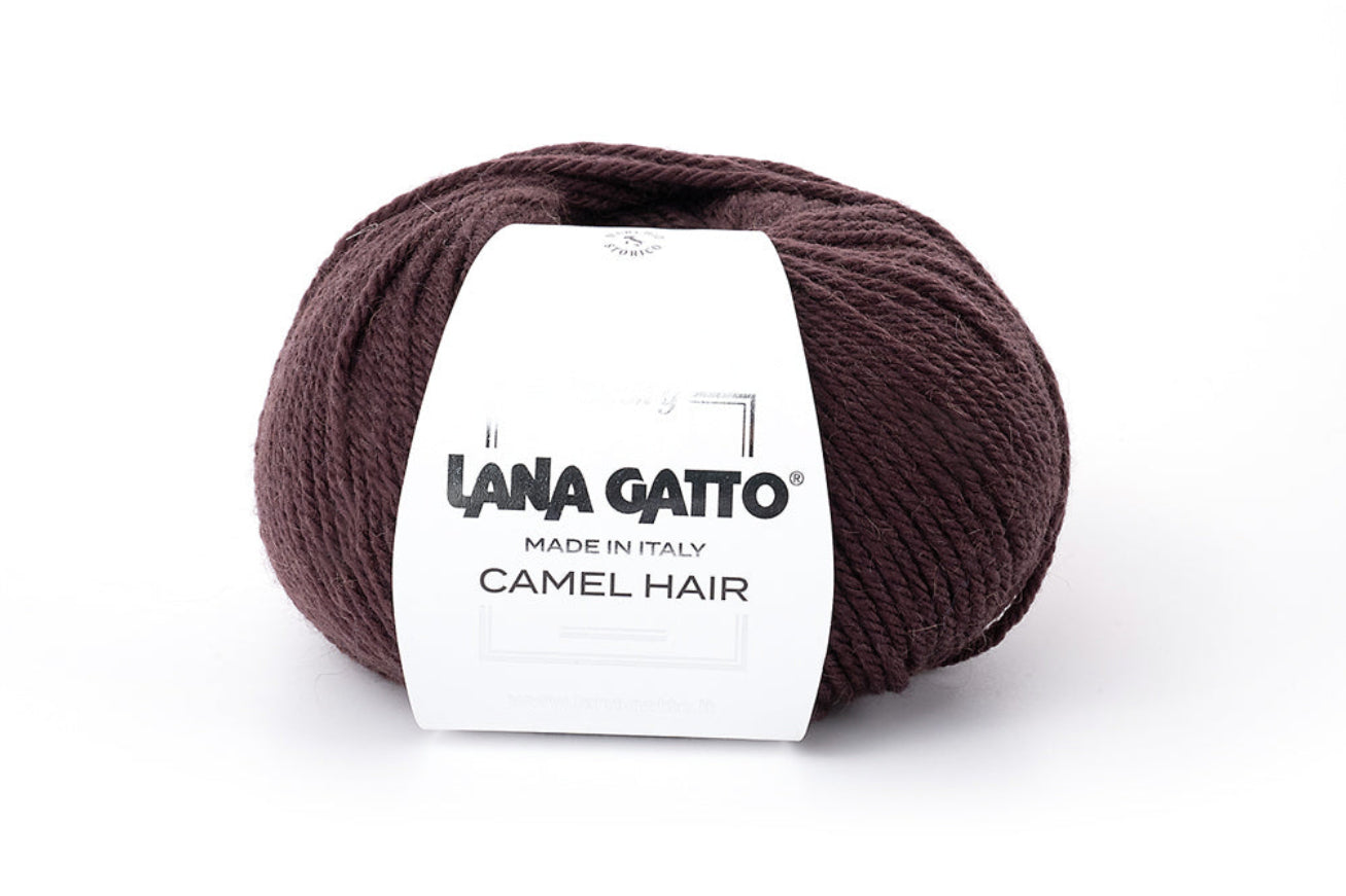 Lana Gatto Camel Hair Premium-Garn aus 60% Extrafine Merino Wool und 40% Camel, luxuriöses italienisches Strickgarn für Pullover, Cardigans, Schals, Mützen, Wintermode und exklusive Handarbeitsprojekte, Made in Italy