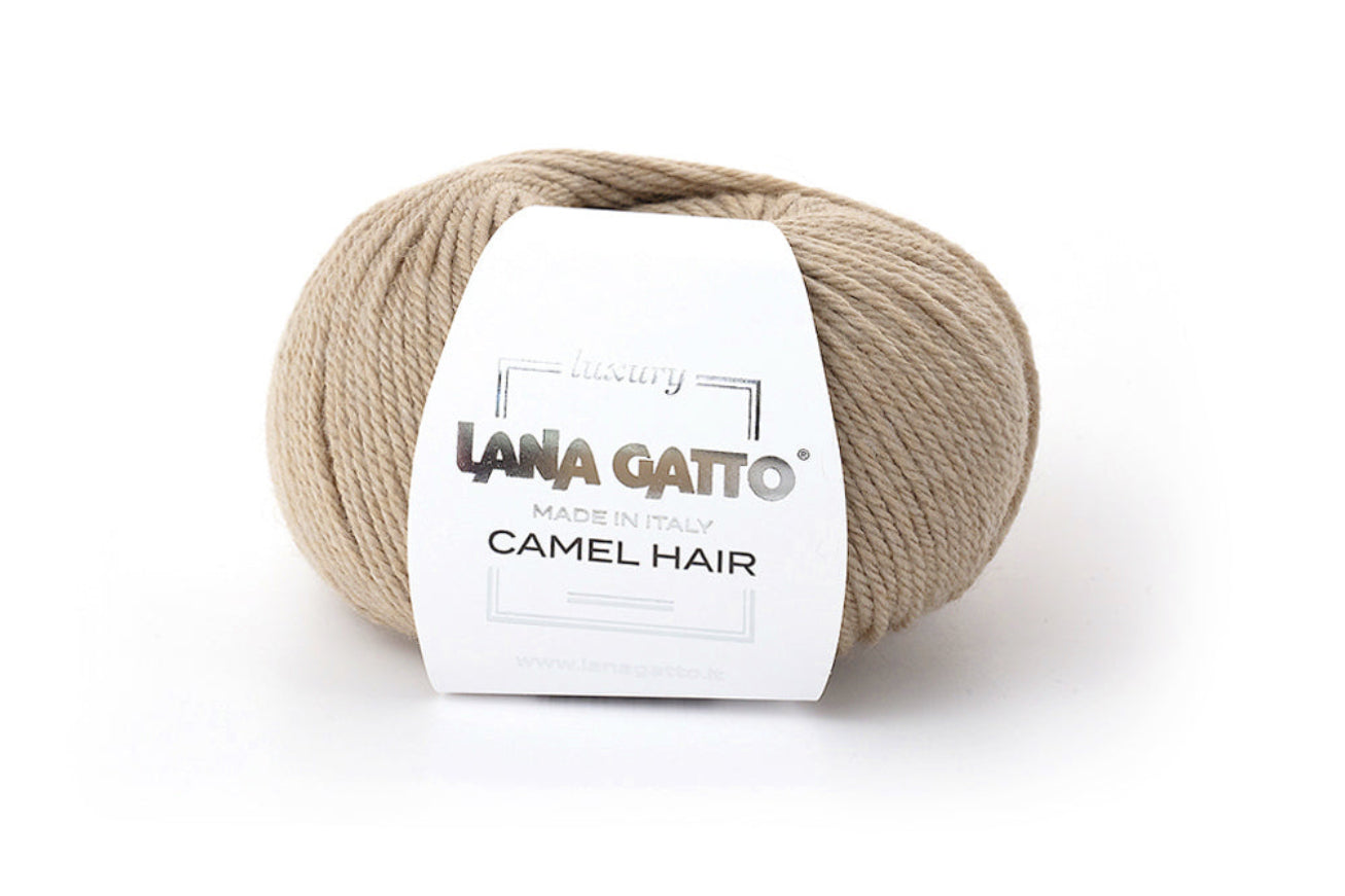 Lana Gatto Camel Hair Kamelhaar-Garn, LAUFLÄNGE 50 g | 125 m, luxuriöses Merino-Kamelhaar-Garn für Damenmode, Herrenmode, Kinderkleidung und Winteraccessoires