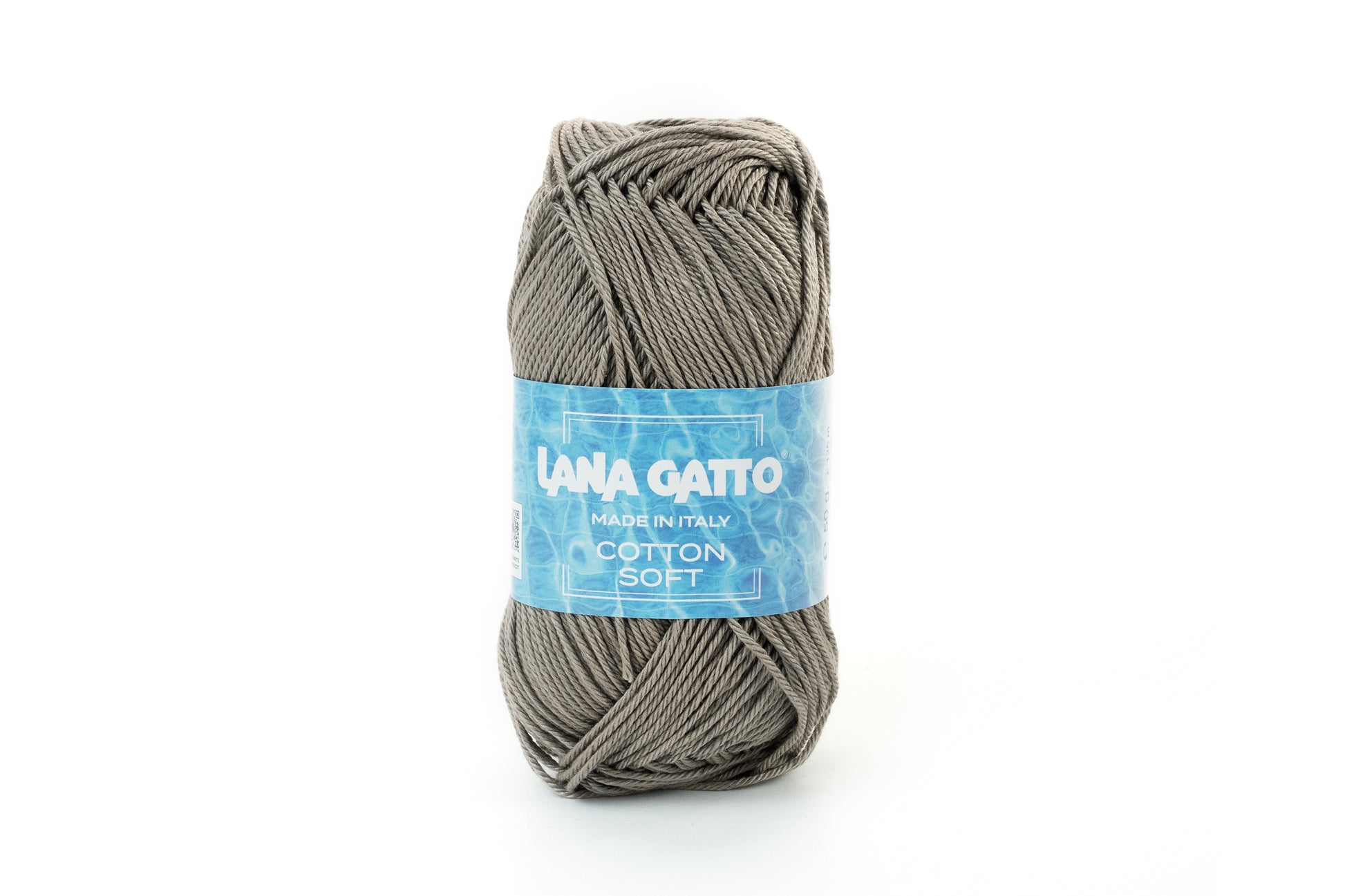 Italienisches Baumwollgarn Lana Gatto Cotton Soft aus ägyptischer Mako-Baumwolle für atmungsaktive Sommerkleidung, elegante Damenmode, Business-Looks und nachhaltige Handarbeit, Farbe: Tortora 31307