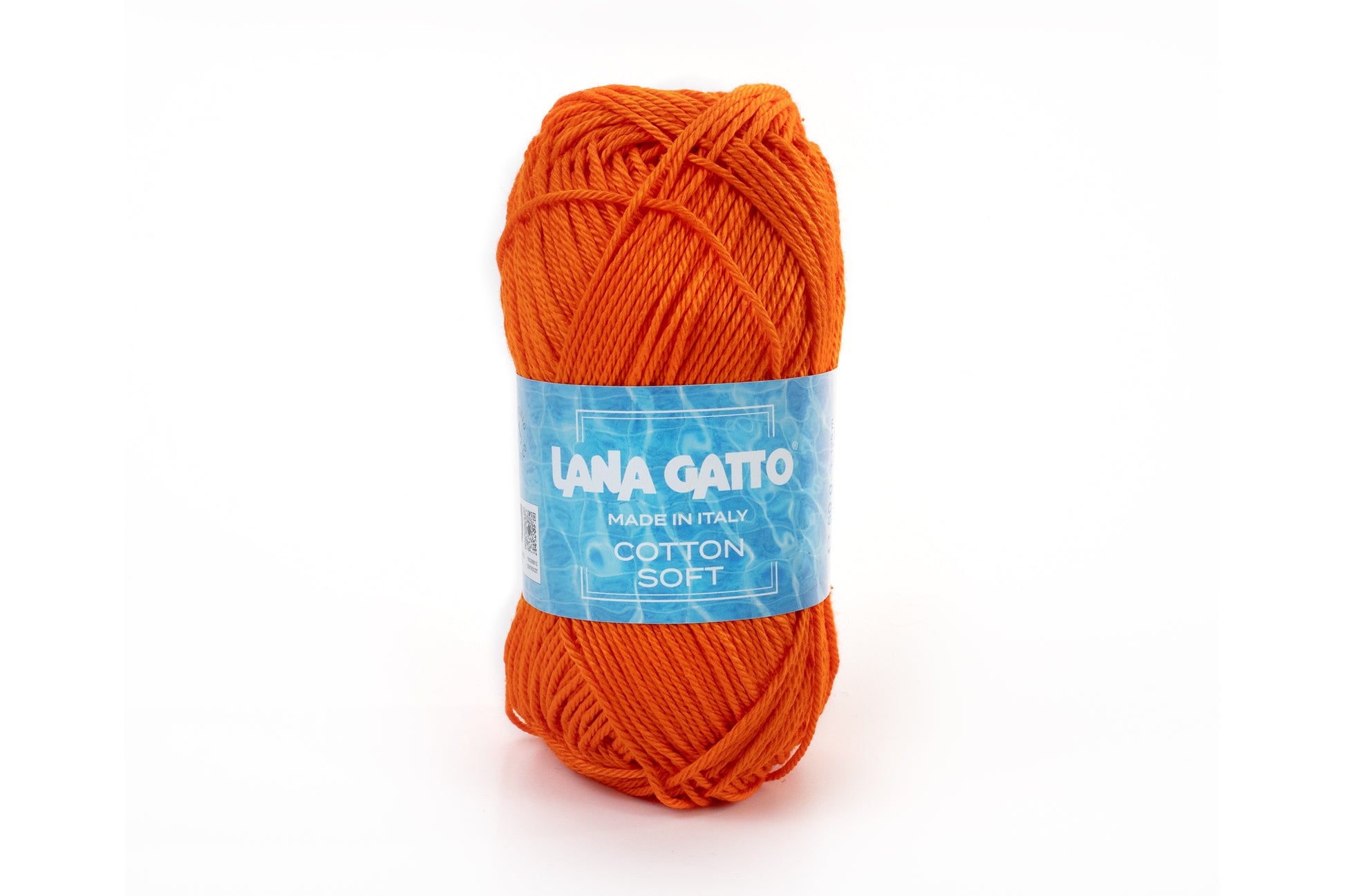 Hochwertige Mako-Baumwolle Lana Gatto Cotton Soft für Sommerkleider, Blusen, Tops, leichte Pullover und luxuriöse Handarbeitsprojekte aus Naturfasern, Farbe: Arancio 31312