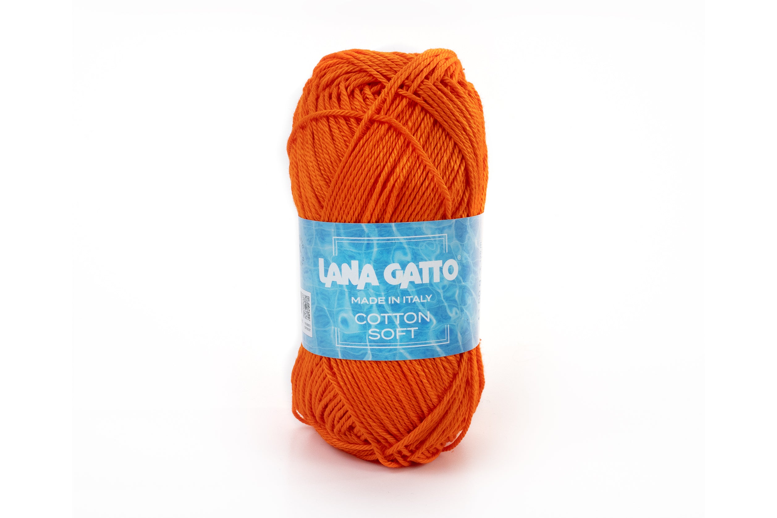 Hochwertige Mako-Baumwolle Lana Gatto Cotton Soft für Sommerkleider, Blusen, Tops, leichte Pullover und luxuriöse Handarbeitsprojekte aus Naturfasern, Farbe: Arancio 31312