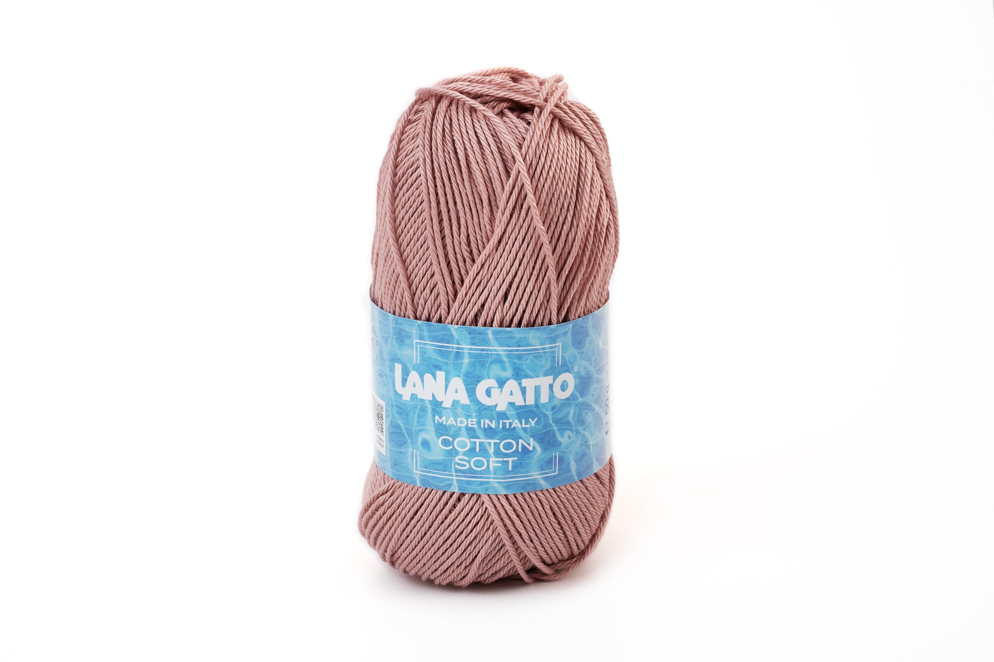 Lana Gatto Cotton Soft aus 100% ägyptischer Mako-Baumwolle für Pullover, Tops, Schals und hochwertige Handarbeitsprojekte, Farbe: Cipria 31317