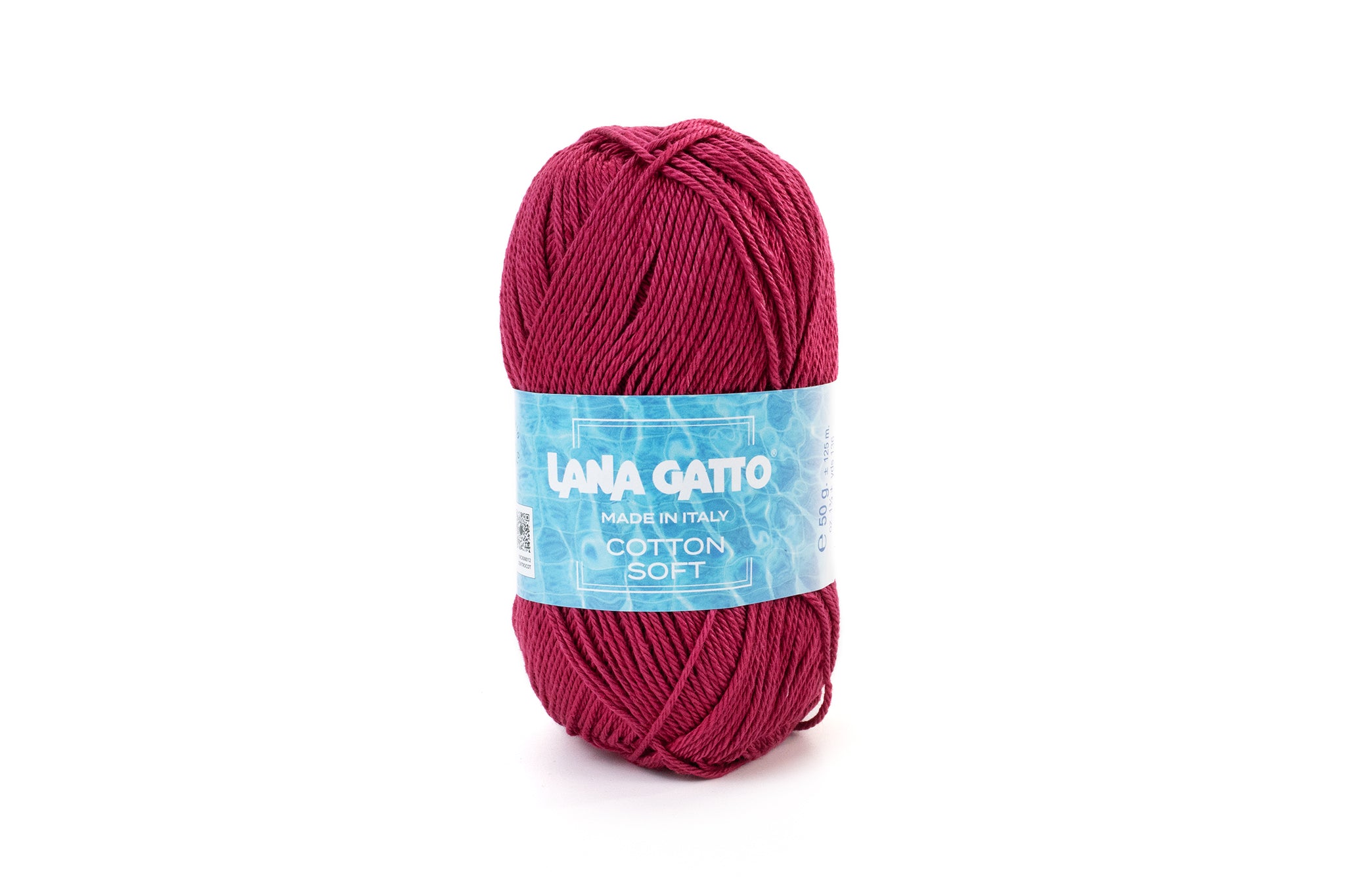 Lana Gatto Cotton Soft, Baumwollgarn für Kleidung und Accessoires, Farbe: Vinaccia 31320