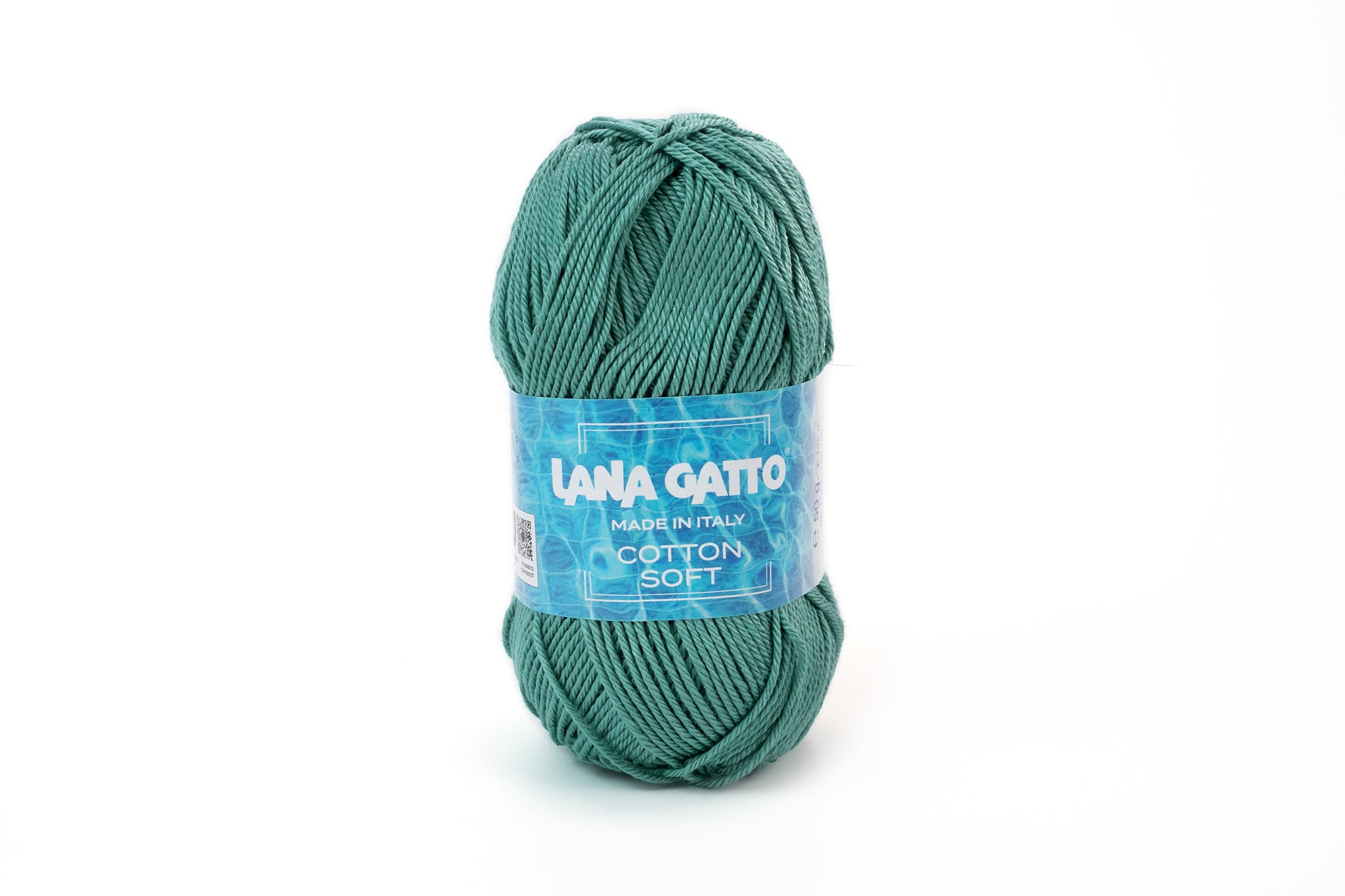 Lana Gatto Cotton Soft Made in Italy aus Mako-Baumwolle für hochwertige Naturfaser-Projekte, Farbe: Blue Green 31330