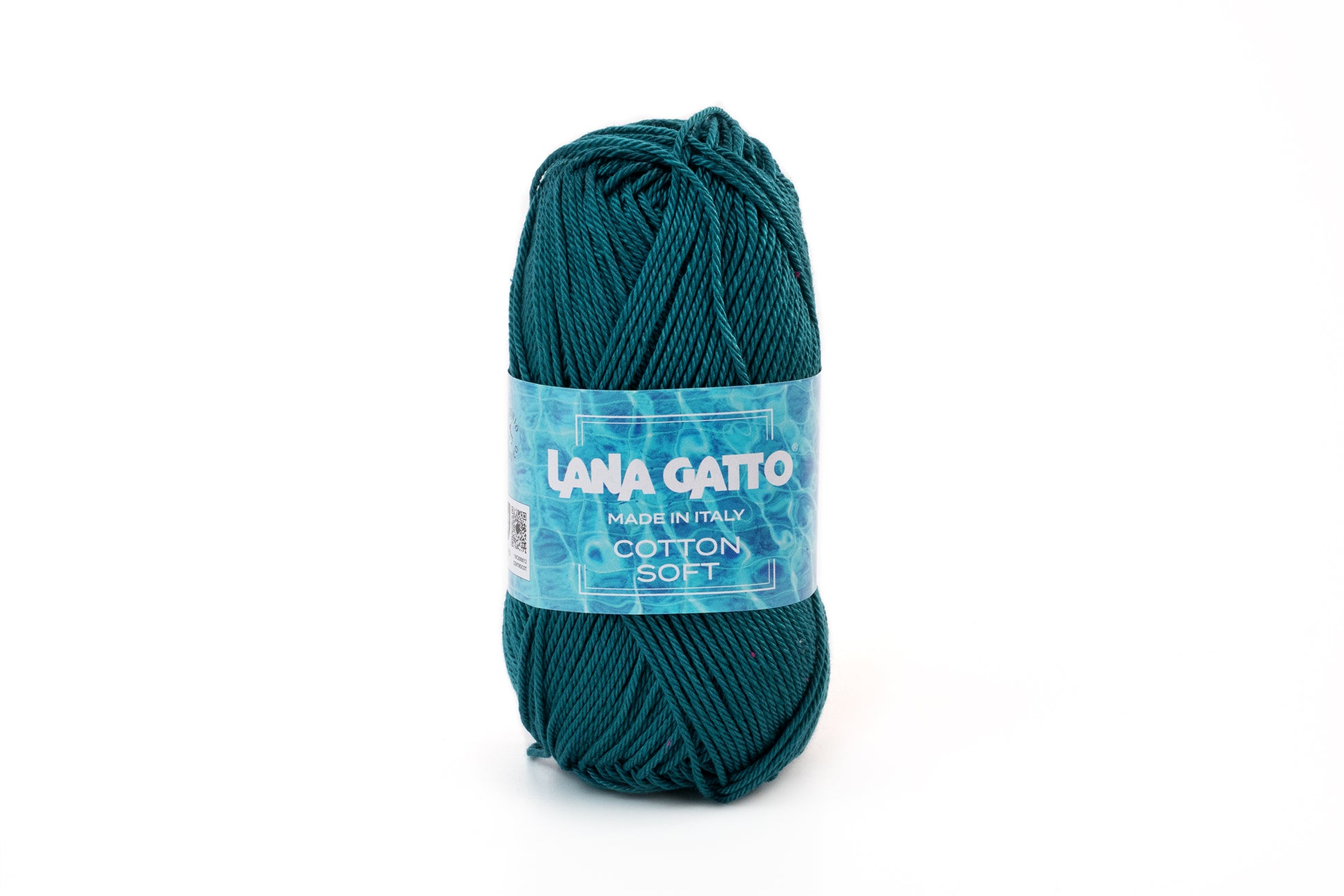 Lana Gatto Cotton Soft, leichte Sommer-Baumwolle, weiches Mako-Garn für Kleidung und Accessoires, Farbe: Verde Petrolio 31334