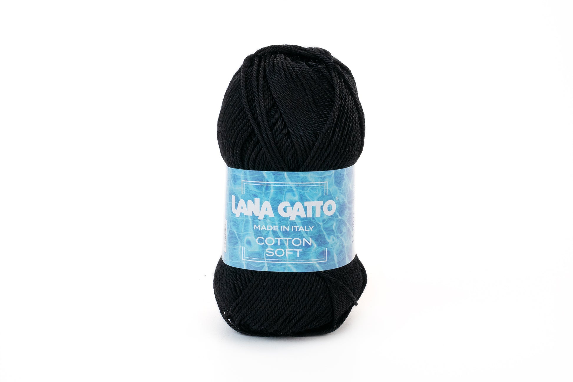 Lana Gatto Cotton Soft, leichte Sommer-Baumwolle, weiches Mako-Garn für Kleidung und Accessoires, Farbe: Nero 31335