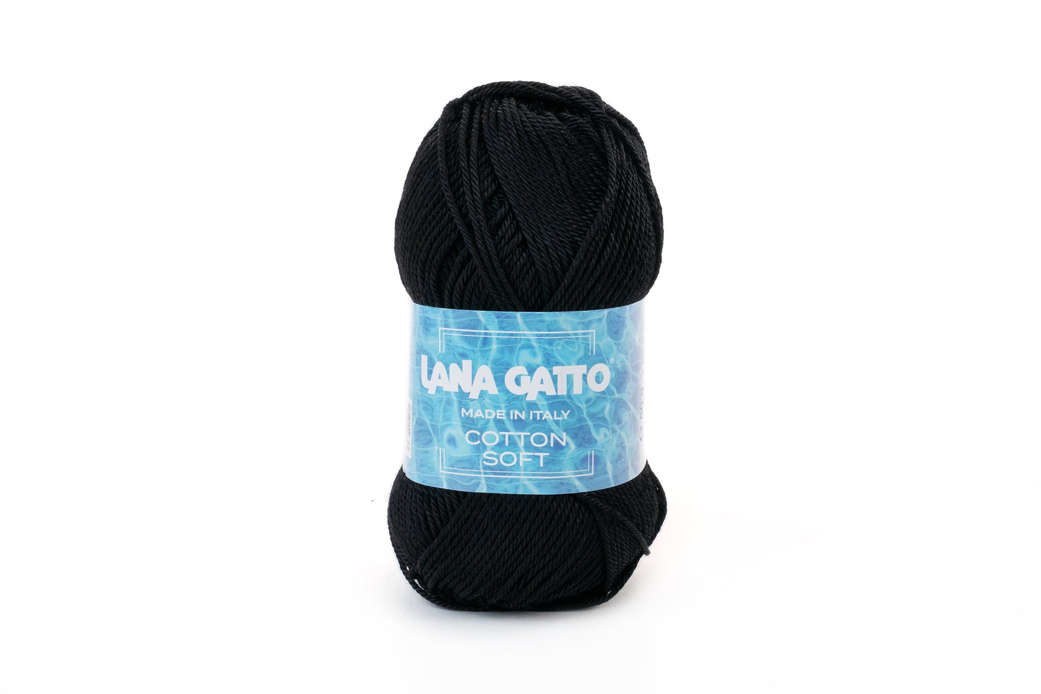 Lana Gatto Cotton Soft, leichte Sommer-Baumwolle, weiches Mako-Garn für Kleidung und Accessoires, Farbe: Nero 31335