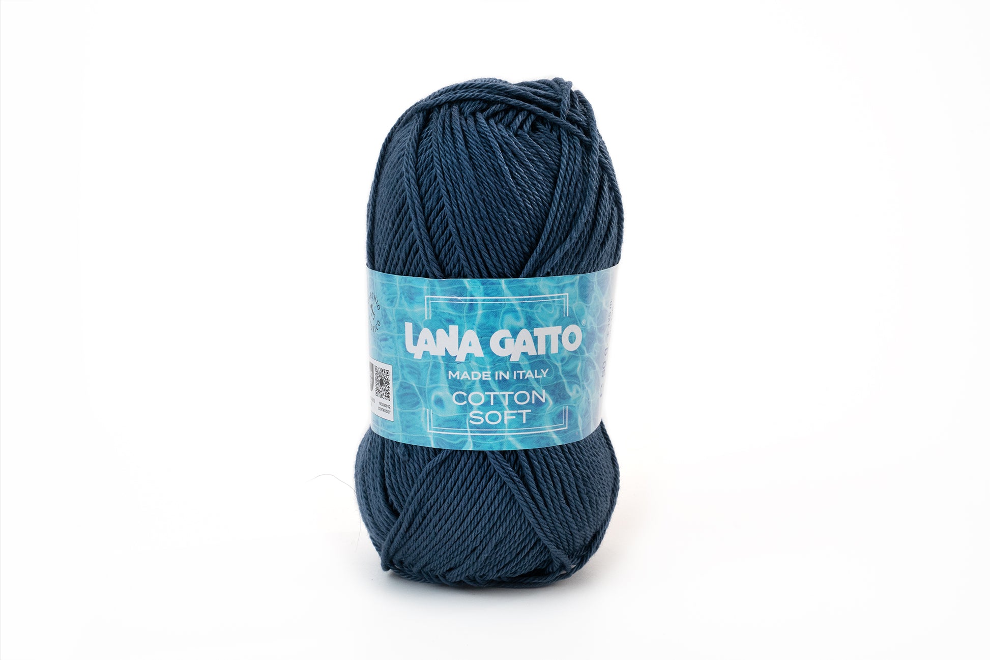 Lana Gatto Cotton Soft Premium-Strickgarn aus 100% Baumwolle für exklusive Accessoires und Sommerbekleidung, Farbe: Blu Petrolio 31337