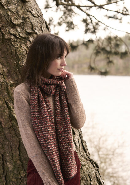 ROWAN FELTED TWEED SOFT Tweed-Garn für warme Schals, weiche Wolle mit Merino und Alpaka für rustikale Strickprojekte und Winteraccessoires