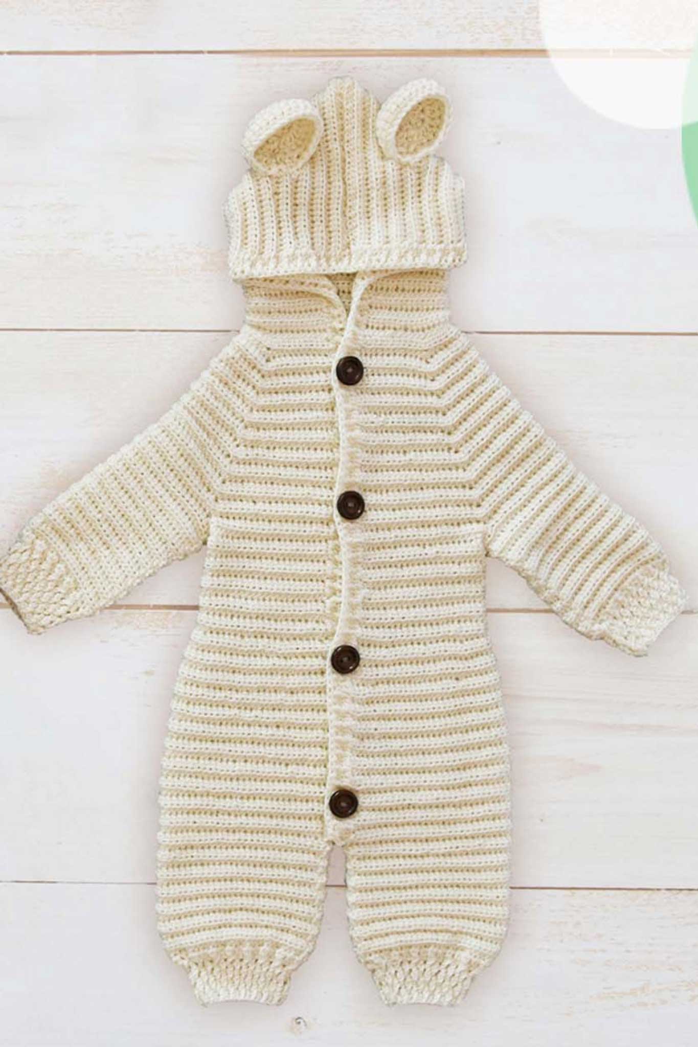Handgestrickter Baby Strampler aus Lana Gatto Baby Soft, luxuriöse Merinowolle für Neugeborene und Babys, hochwertiger Baby Overall mit Kapuze für Babyausstattung, Kinderkleidung, Babygeschenke, Baby Shower Geschenke, Baby Fashion und exklusive Strick- und Häkelprojekte, Made in Italy
