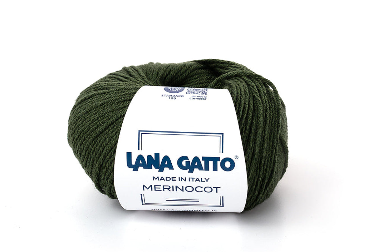 Lana Gatto Merinocot Garn 14256 - 53% Merinowolle & 47% Baumwolle aus Italien. Shrinkproof für Kinderkleidung & Alltag