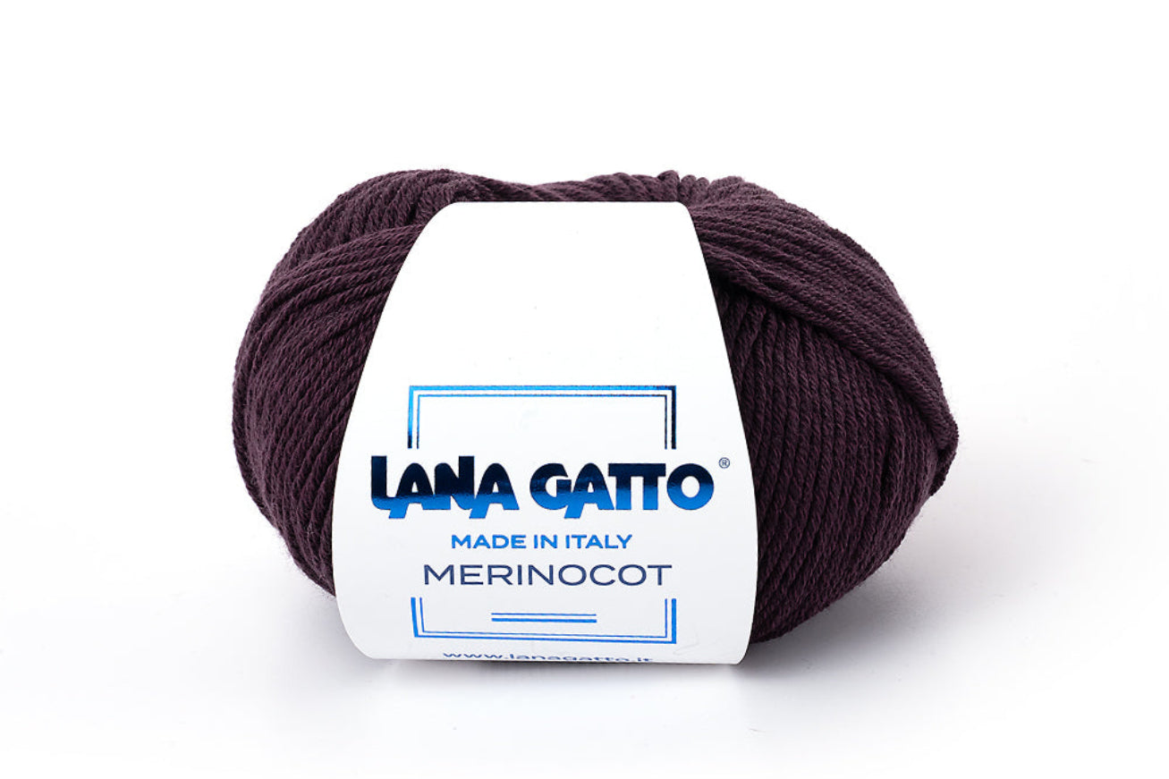 Lana Gatto Merinocot Garn 19063 - 53% Merinowolle & 47% Baumwolle aus Italien. Shrinkproof für Kinderkleidung & Alltag