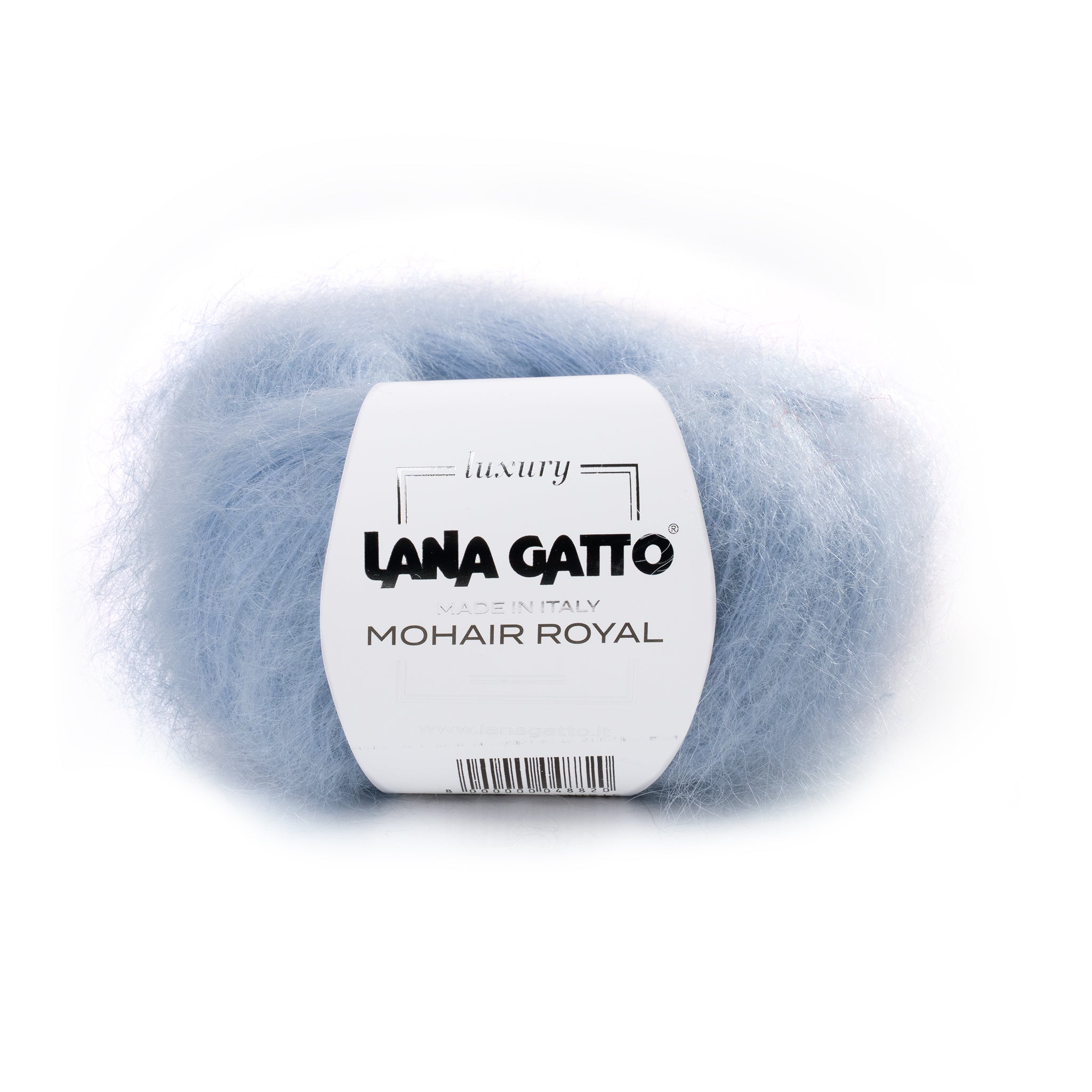 Lana Gatto Mohair Royal Blau. Flauschiges Mohairgarn für Babydecken und Kindersachen. Hautfreundlich und atmungsaktiv. 215 Meter pro 25 Gramm