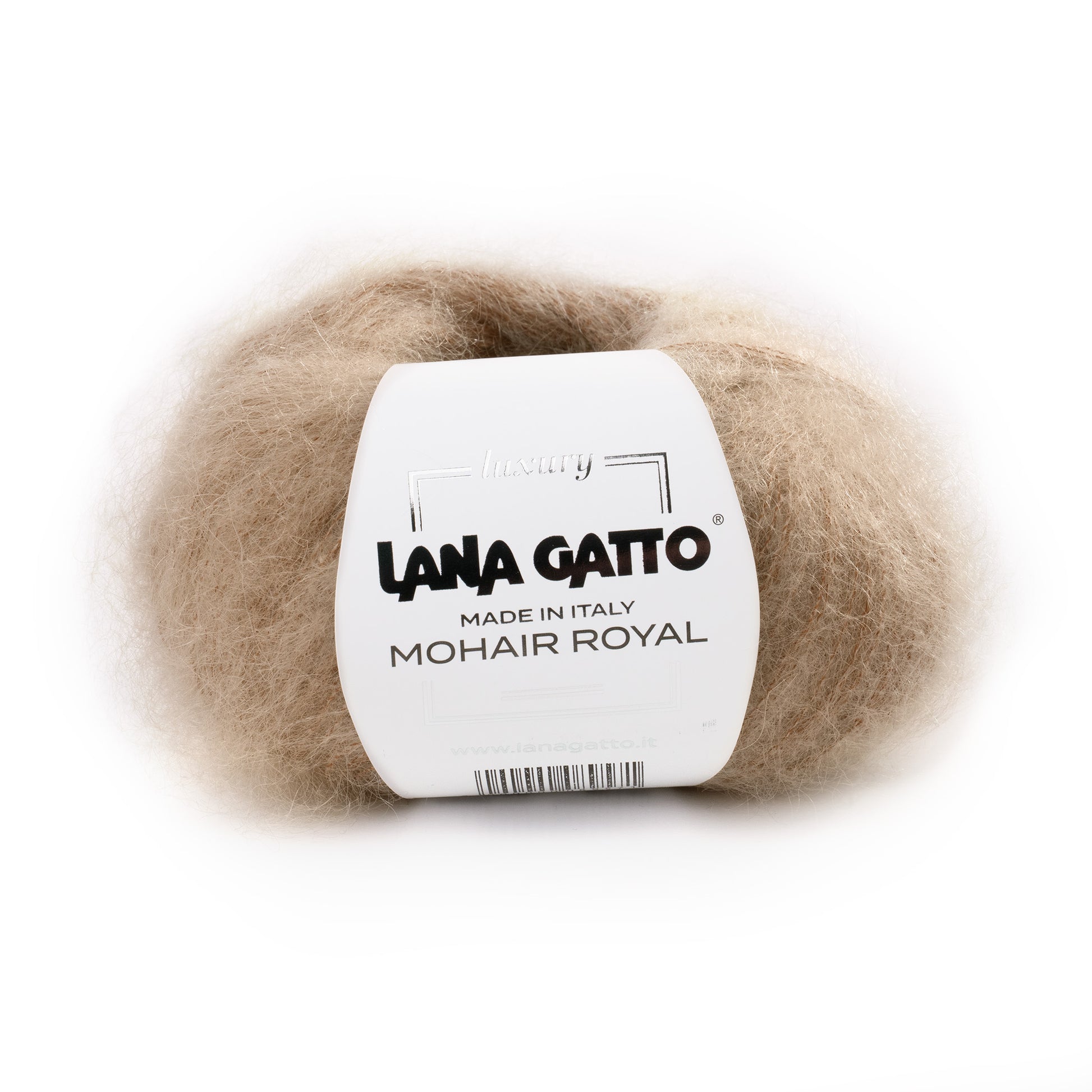 Lana Gatto Mohair Royal Beige. Flauschiges Premiumgarn für wärmende Winteraccessoires. Kid Mohair Qualität für flauschige Mützen und Schals