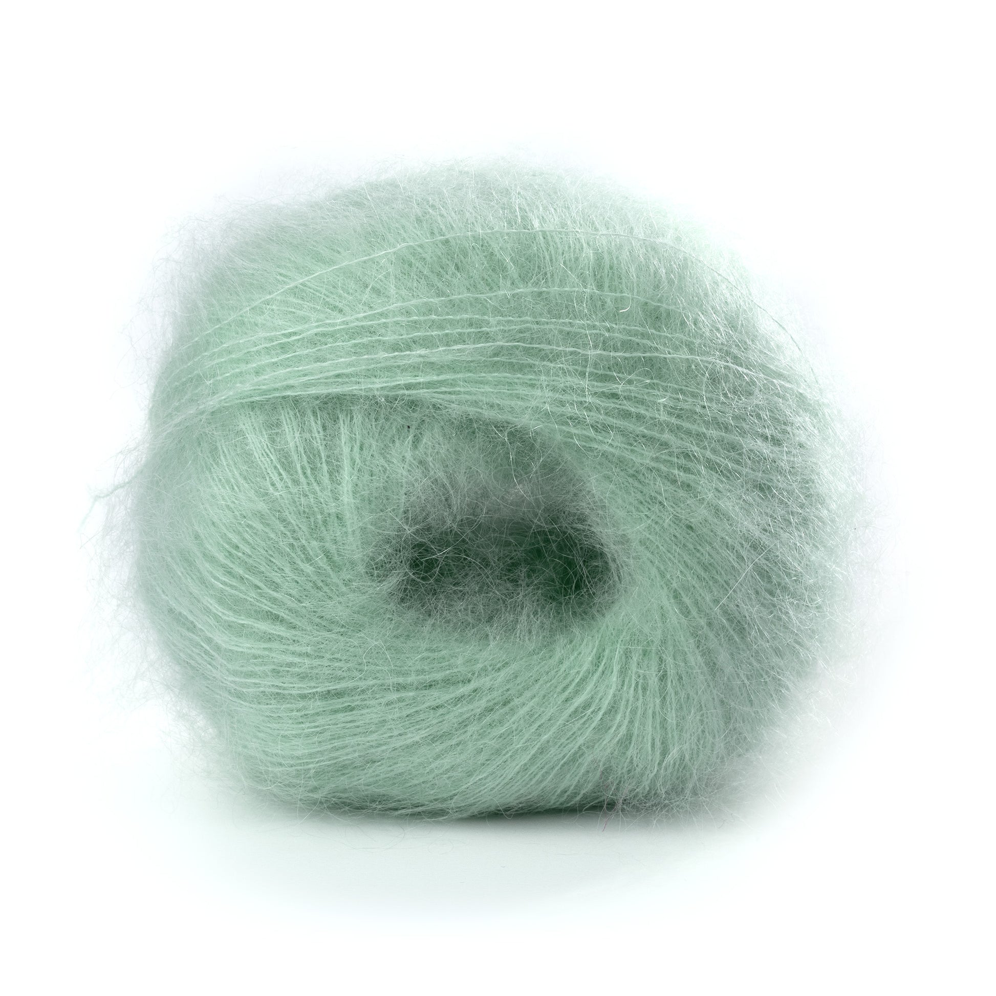 Lana Gatto Mohair Royal in Tiffany Blau 30793. Leichtes Garn aus Kid Mohair für zarte Tücher und Stolen. Flauschiger Halo-Effekt. Nadelstärke 3.
