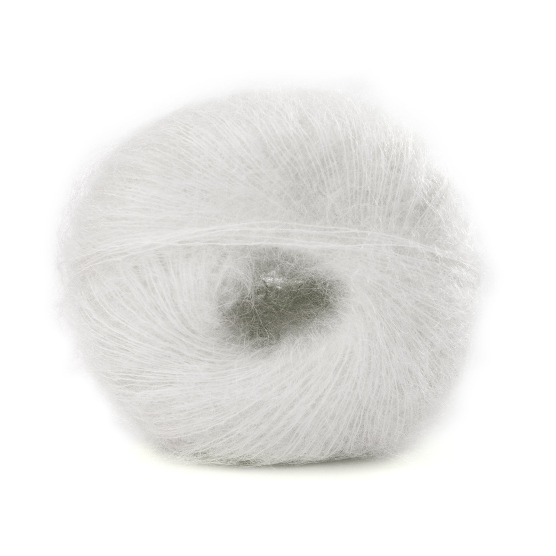 Lana Gatto Mohair Royal Premiumgarn in Weiß 8000. 80% Kid Mohair 20% Nylon. Flauschiges Mohairgarn für luftige Stolas und Tücher