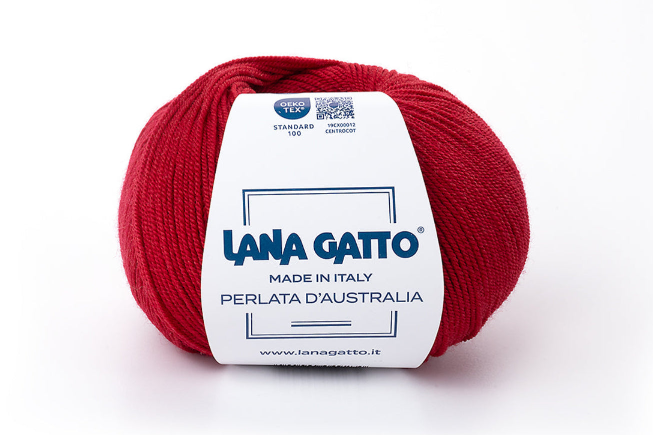 Lana Gatto Perlata d'Australia 12246 - Weiches 100% Virgin Merino Wolle. Perfekt für Zopf- und Lochmuster, Pullover und Schals
