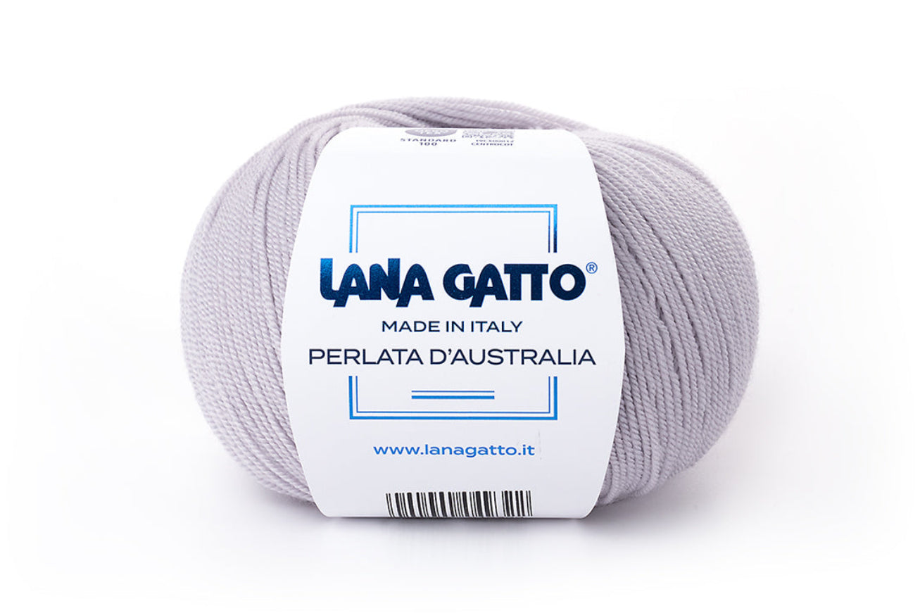 Lana Gatto Perlata d'Australia 12504 - Weiches 100% Virgin Merino Wolle. Perfekt für Zopf- und Lochmuster, Pullover und Schals