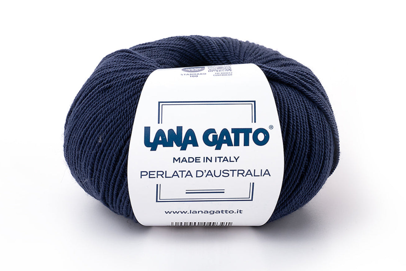 Lana Gatto Perlata d'Australia 13607 - Weiches 100% Virgin Merino Wolle. Perfekt für Zopf- und Lochmuster, Pullover und Schals