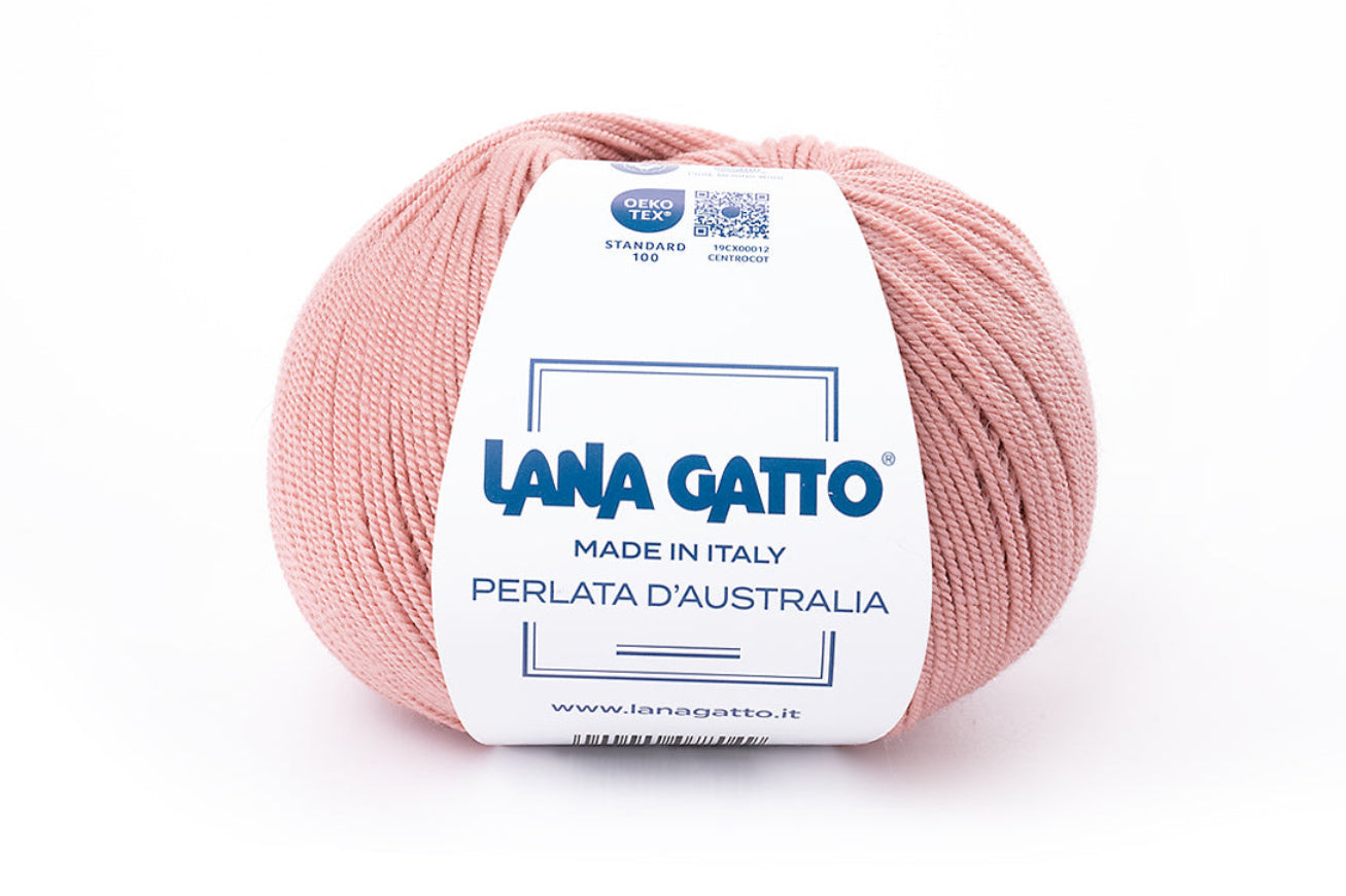 Lana Gatto Perlata d'Australia 14393 - Weiches 100% Virgin Merino Wolle. Perfekt für Zopf- und Lochmuster, Pullover und Schals