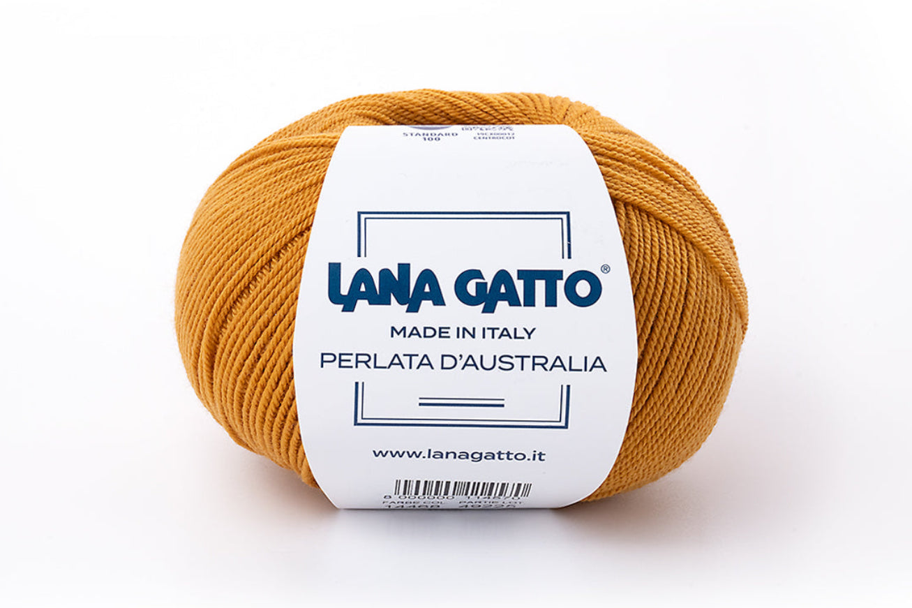 Lana Gatto Perlata d'Australia 14468 - Weiches 100% Virgin Merino Wolle. Perfekt für Zopf- und Lochmuster, Pullover und Schals