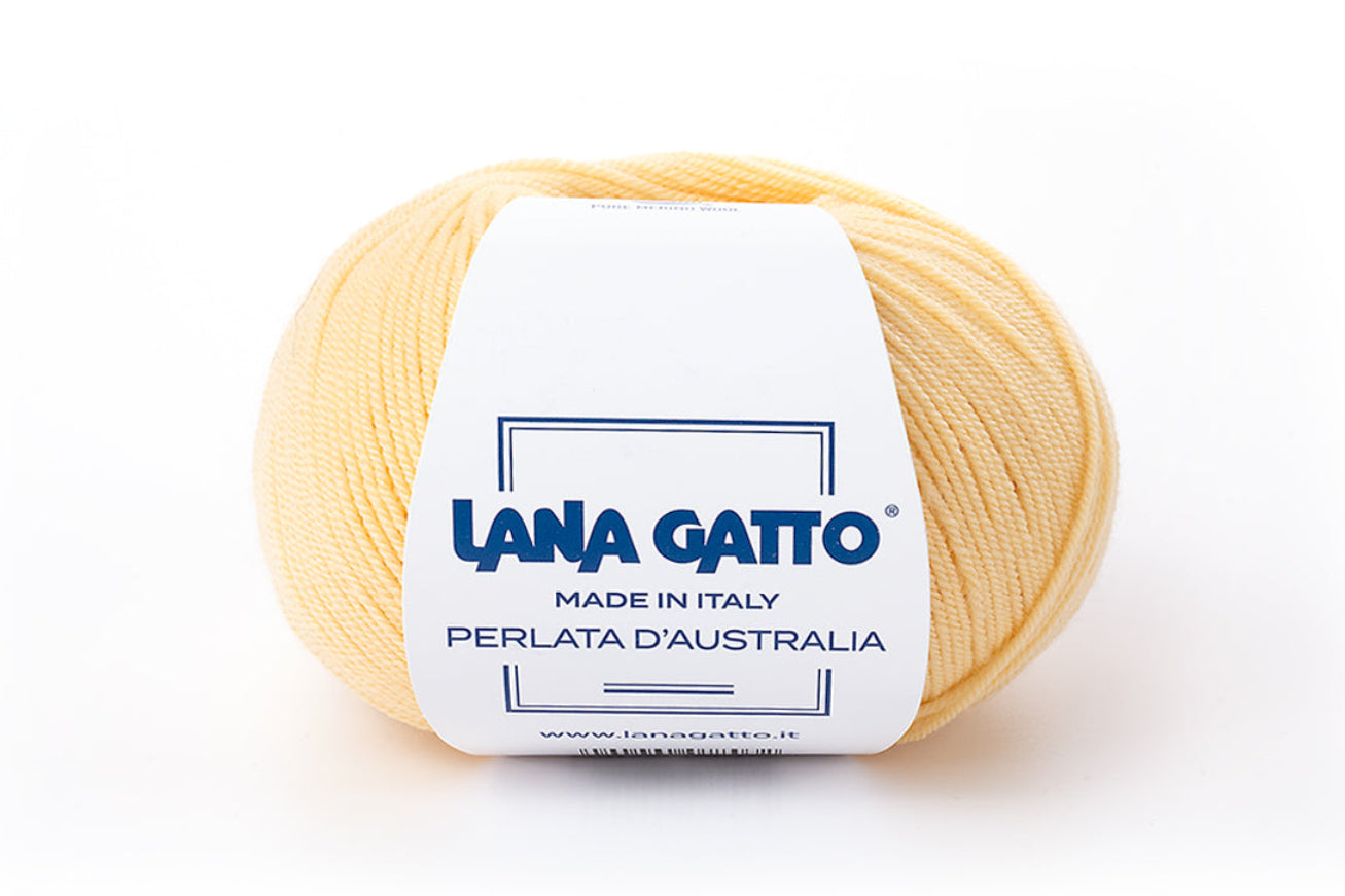 Lana Gatto Perlata d'Australia 14485 - Weiches 100% Virgin Merino Wolle. Perfekt für Zopf- und Lochmuster, Pullover und Schals