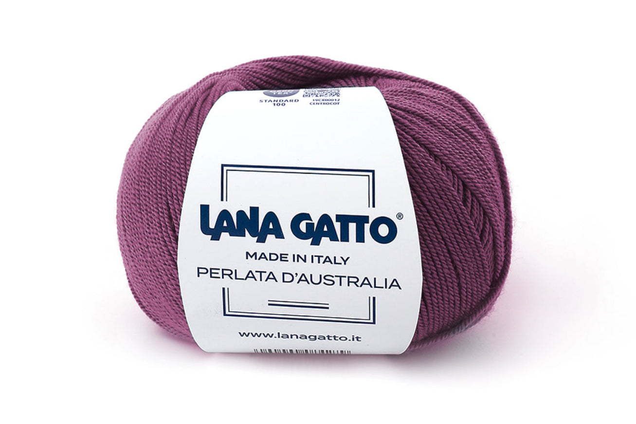 Lana Gatto Perlata d'Australia 14594 - Weiches 100% Virgin Merino Wolle. Perfekt für Zopf- und Lochmuster, Pullover und Schals