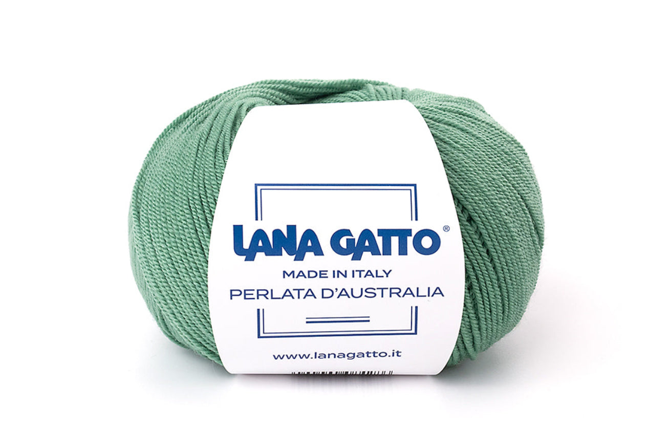 Lana Gatto Perlata d'Australia 14602 - Weiches 100% Virgin Merino Wolle. Perfekt für Zopf- und Lochmuster, Pullover und Schals