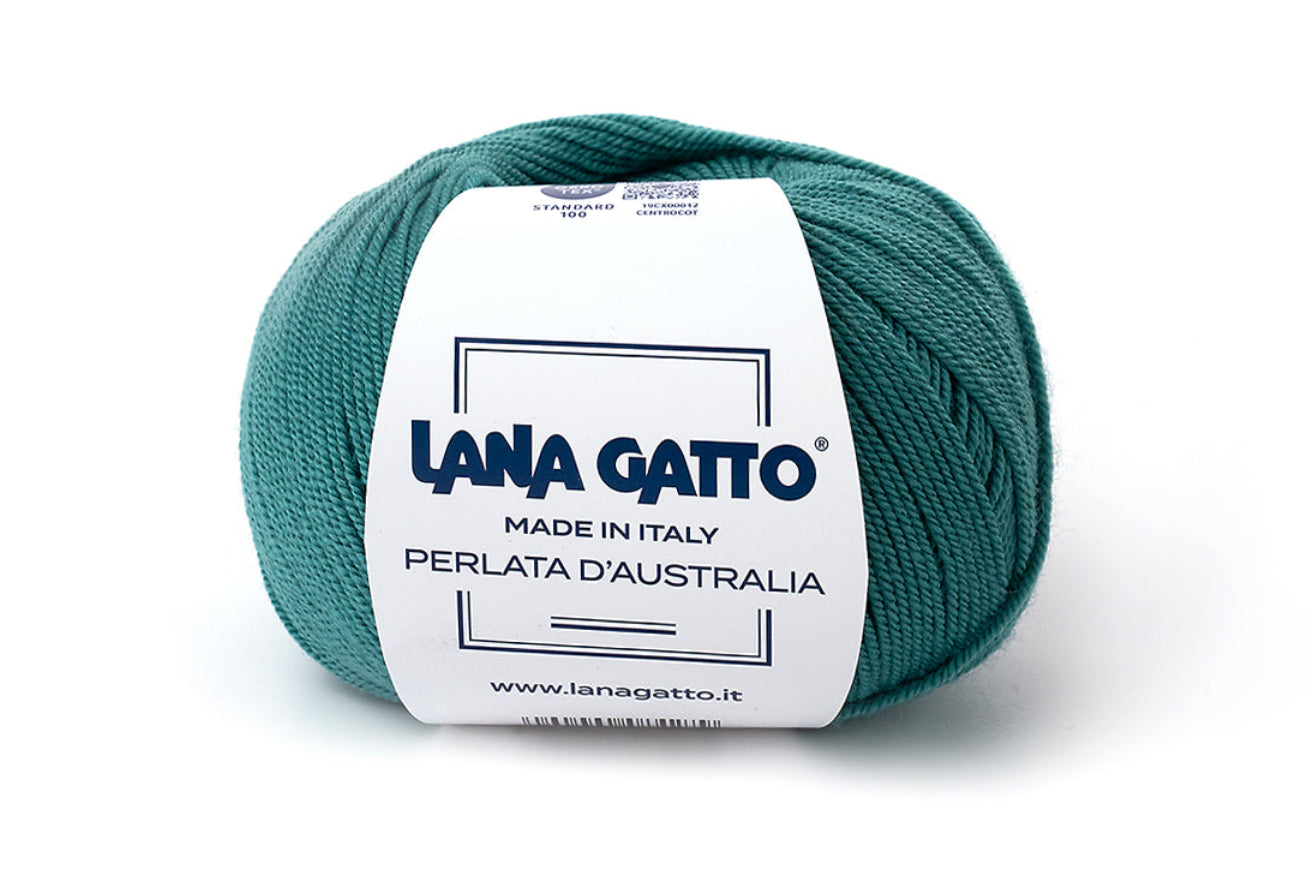 Lana Gatto Perlata d'Australia 14609 - Weiches 100% Virgin Merino Wolle. Perfekt für Zopf- und Lochmuster, Pullover und Schals