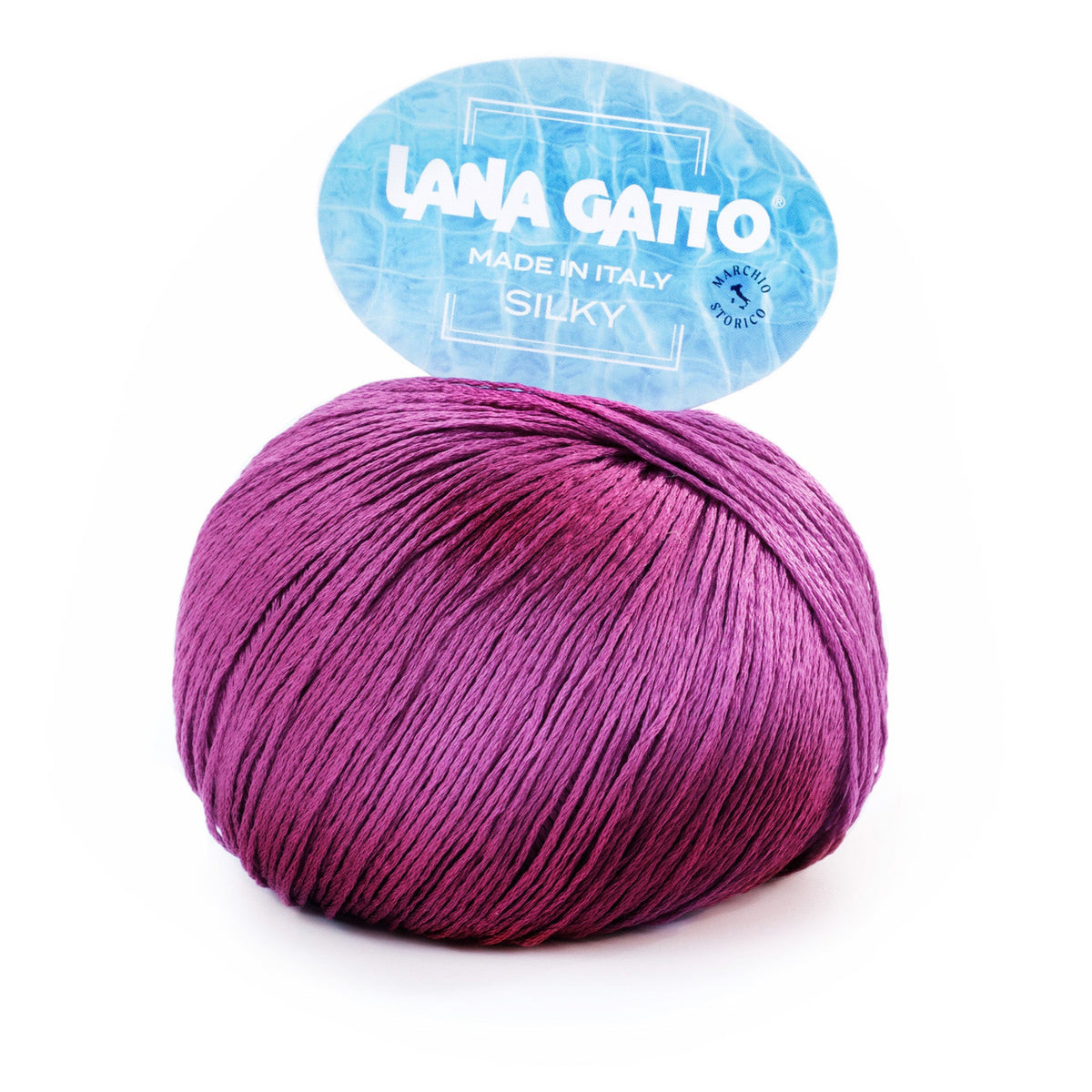 Feines Seidengarn Lana Gatto Silky Made in Italy, Naturseide zum Stricken von leichten Sommerpullovern, Kleidern, Tops und eleganten Tüchern
