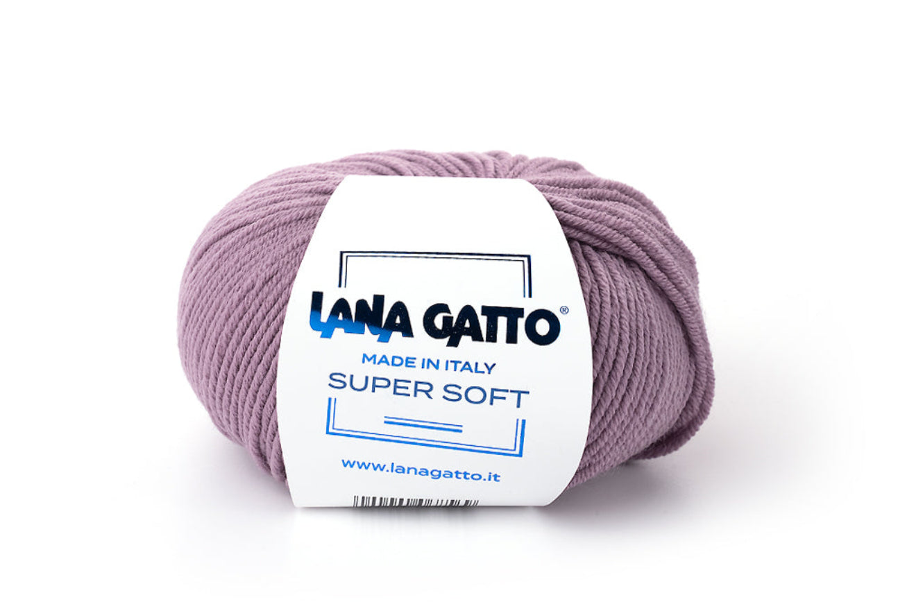 Lana Gatto Super Soft Premium-Wolle aus 100% Extrafine Merino Wool für Pullover stricken, Cardigans häkeln, Mützen, Snoods und Schals