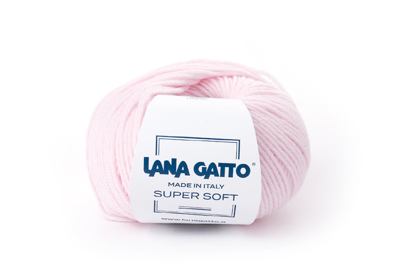 Italienisches Strickgarn Lana Gatto Super Soft mit NADELSTÄRKE 4–5 mm, ideales Naturgarn für Winterbekleidung, Freizeitmode und exklusive Handarbeitsprojekte