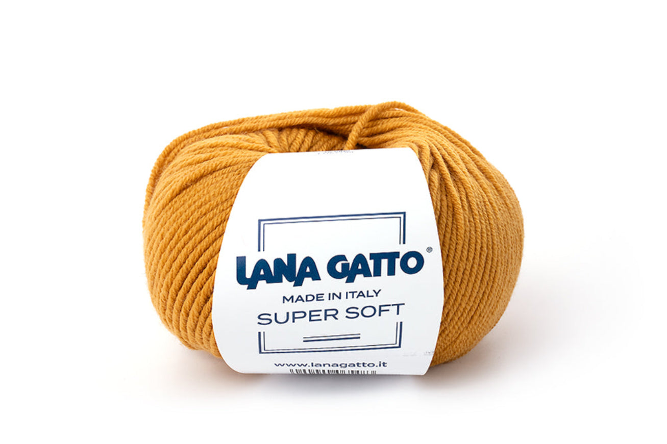 Premium-Strickgarn Lana Gatto Super Soft aus 100% Extrafine Merino Wool für Pullover stricken, Schals häkeln, Winteraccessoires und luxuriöse Handmade Fashion