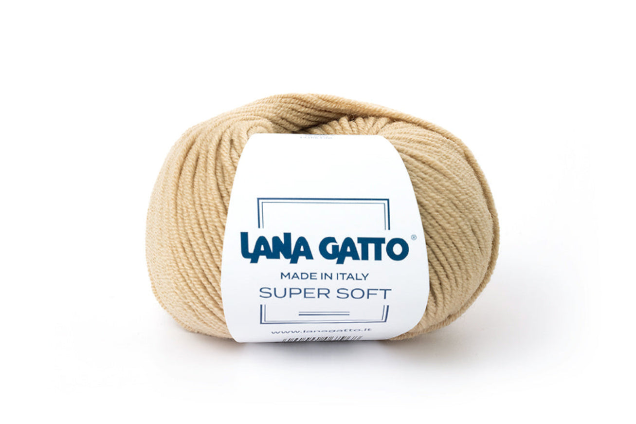 Lana Gatto Super Soft hochwertiges Strickgarn mit NADELSTÄRKE 4–5 mm für Pullover, Cardigans, Mützen, Snoods und exklusive Strick- und Häkelprojekte