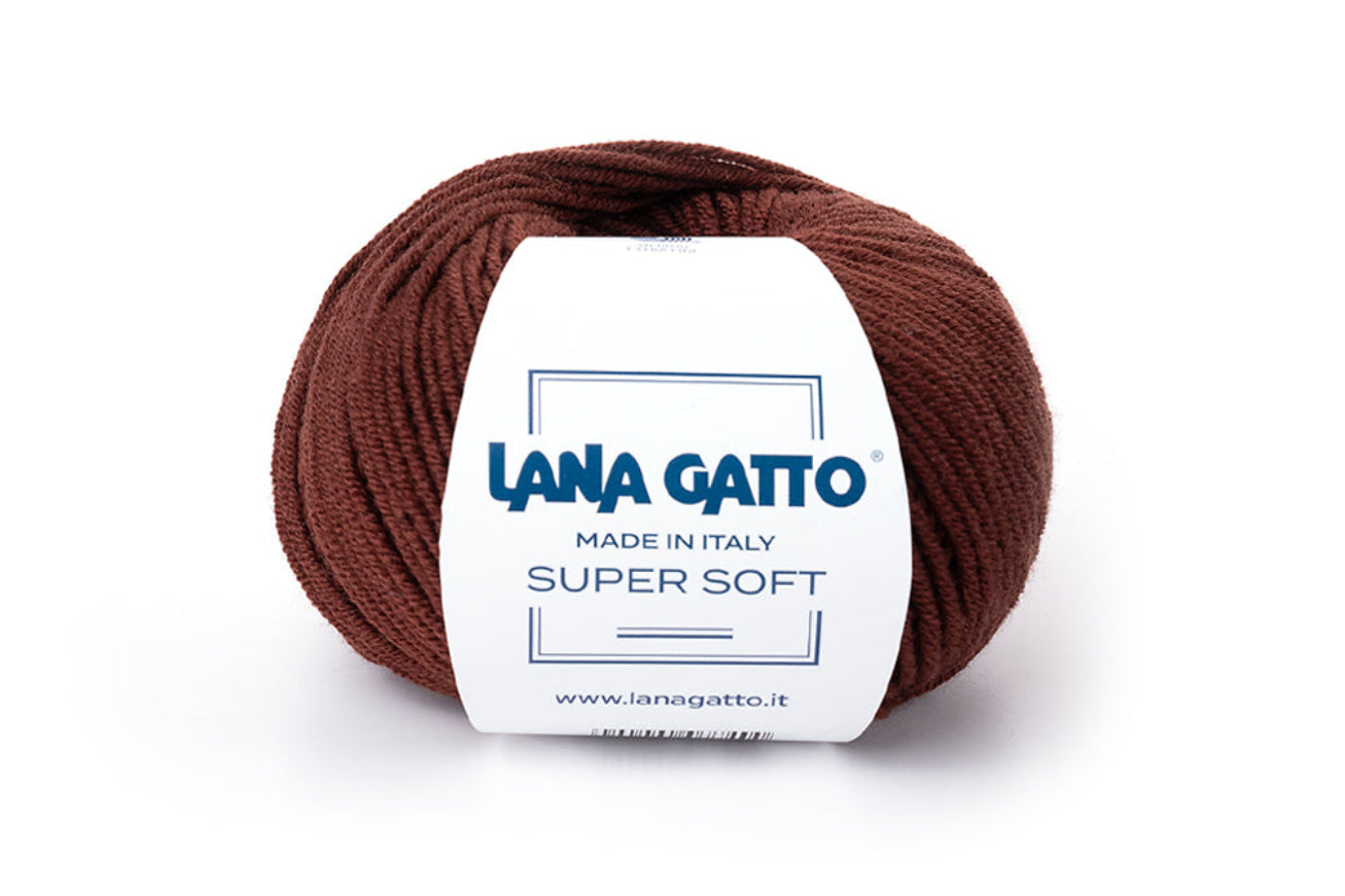 Merinogarn Lana Gatto Super Soft Made in Italy für Babykleidung, Kinderkleidung, Babydecken, Mützen und exklusive Strick- und Häkelprojekte