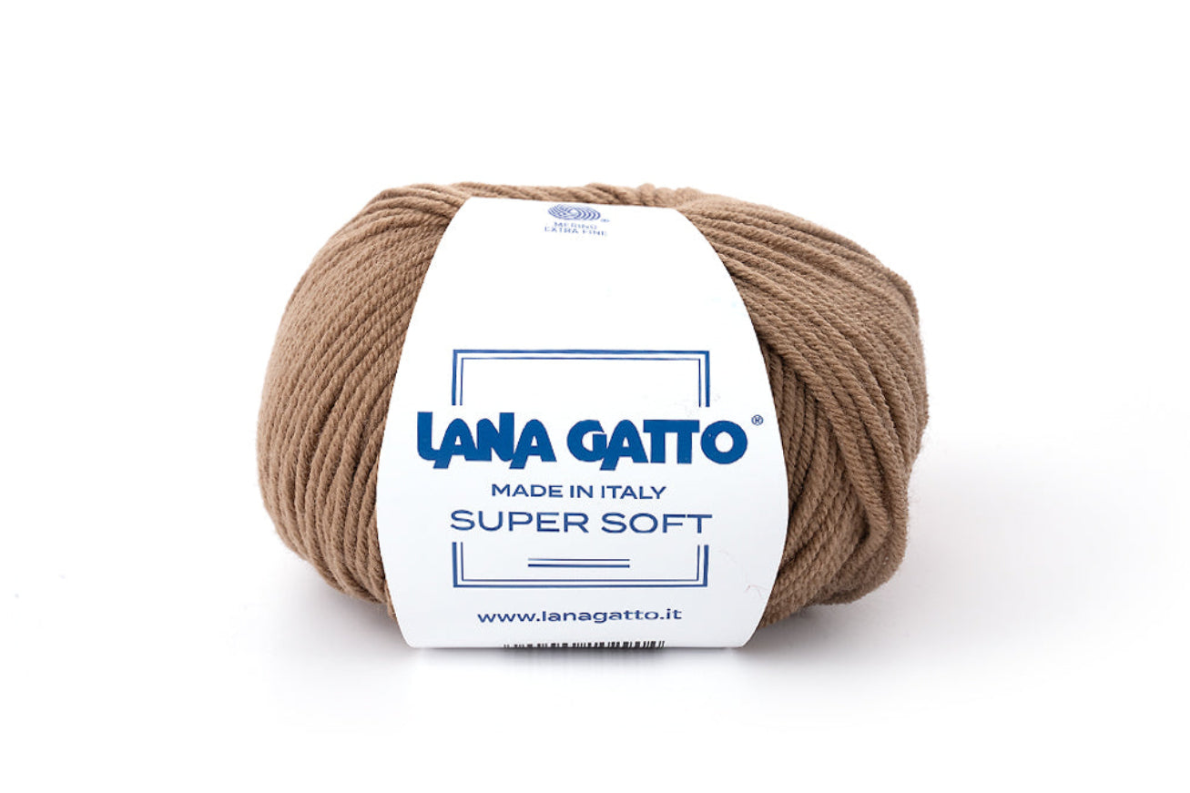 Lana Gatto Super Soft luxuriöses Strickgarn aus 100% Extrafine Merino Wool für Pullover, Cardigans, Mützen, Schals und exklusive Handarbeitskreationen